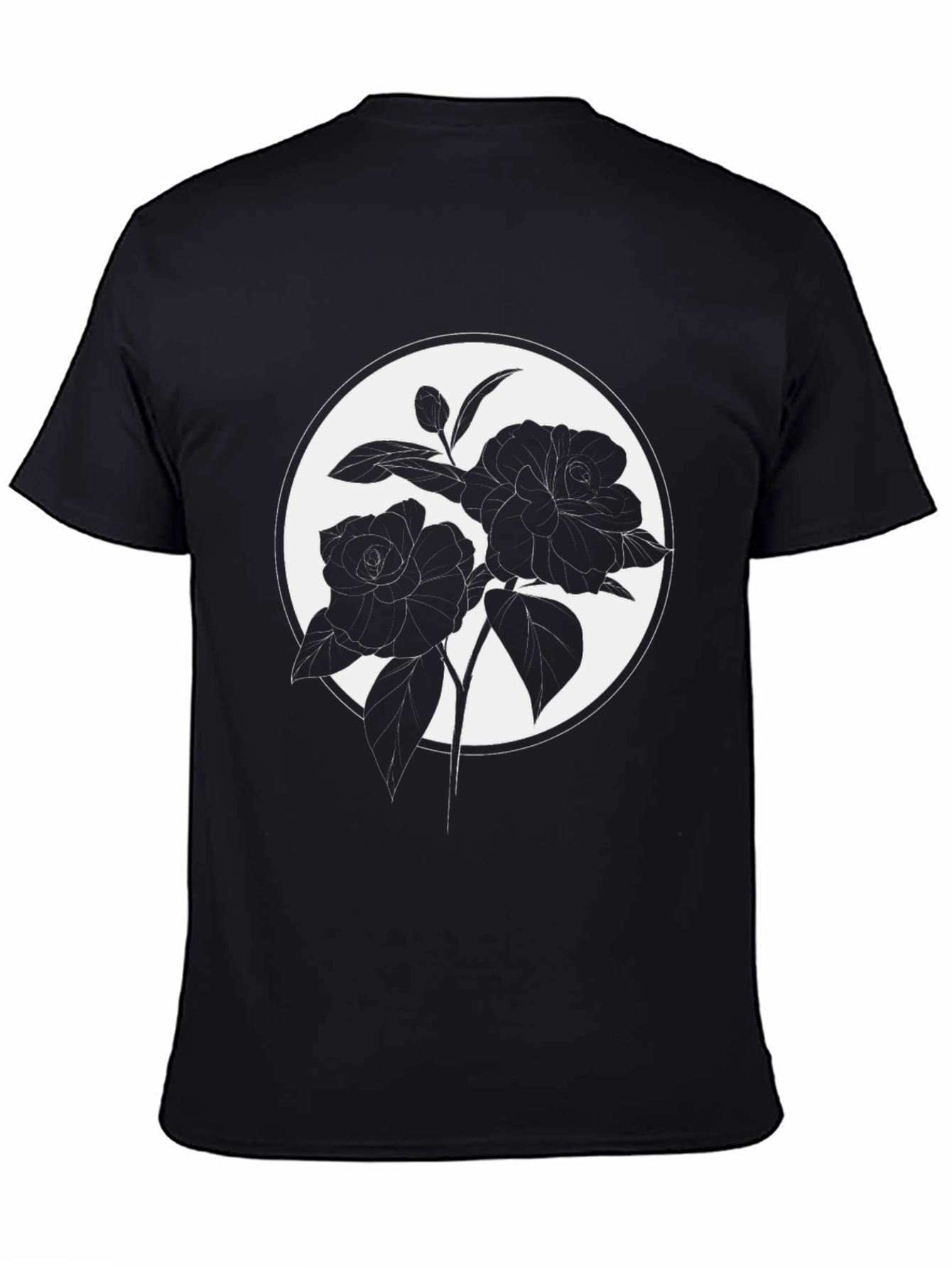 Black Rose Silhouette Graphic Tee