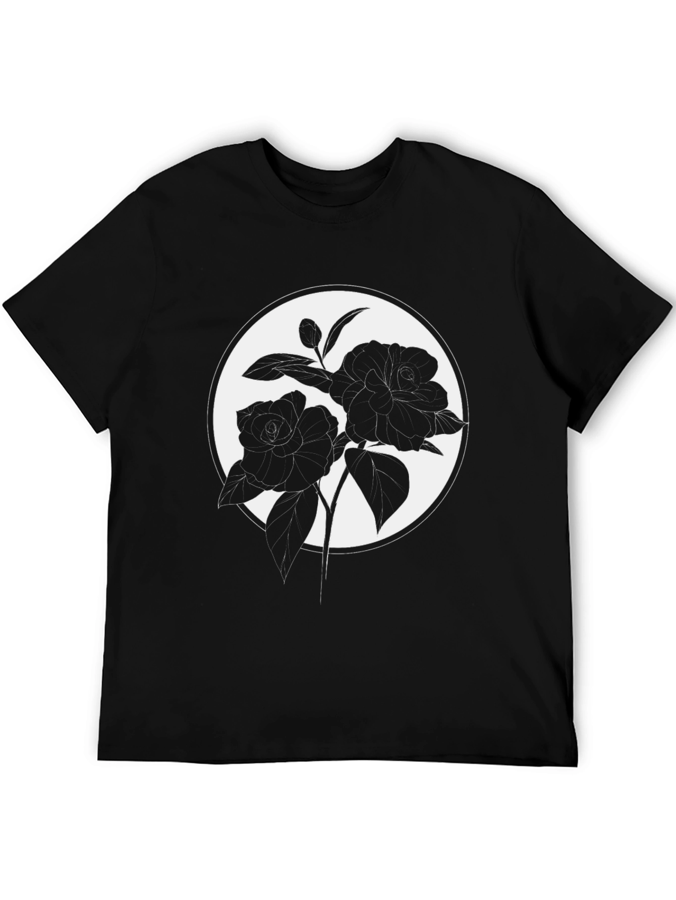 Black Rose Silhouette Graphic Tee