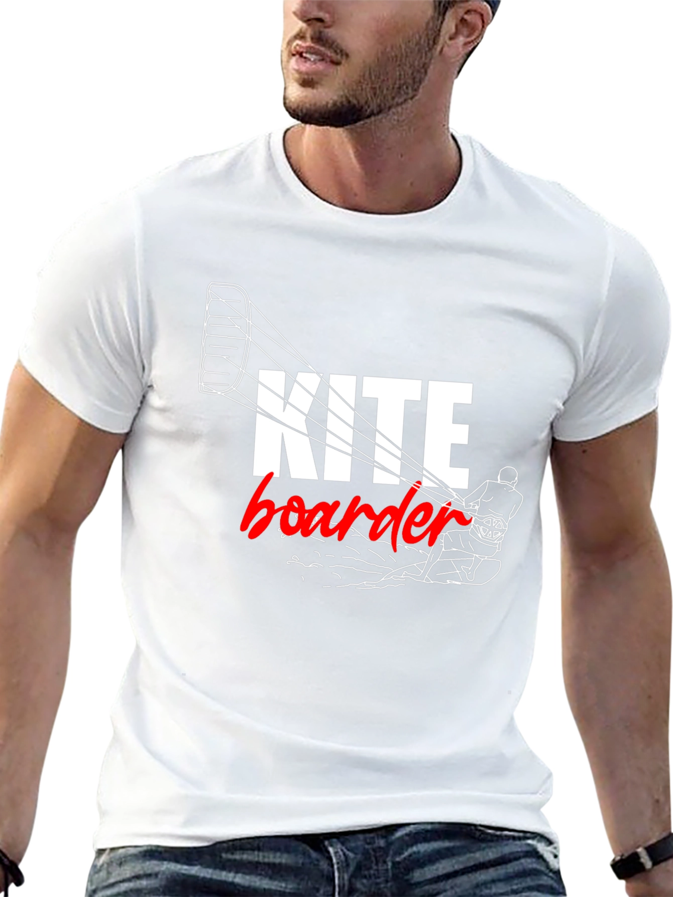 Kiteboarder Graphic T-Shirt - Black