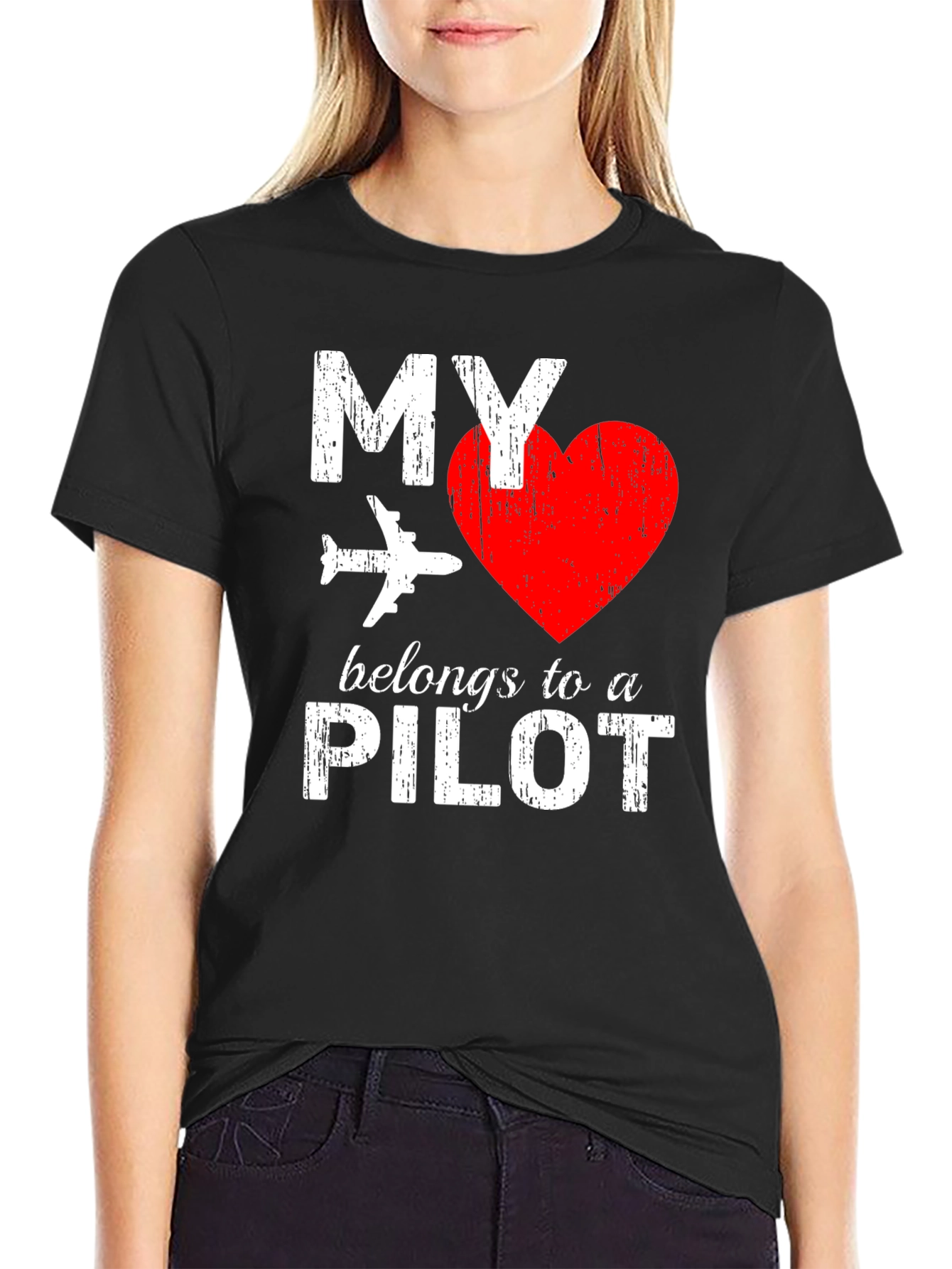 My Heart Belongs to a Pilot T-Shirt