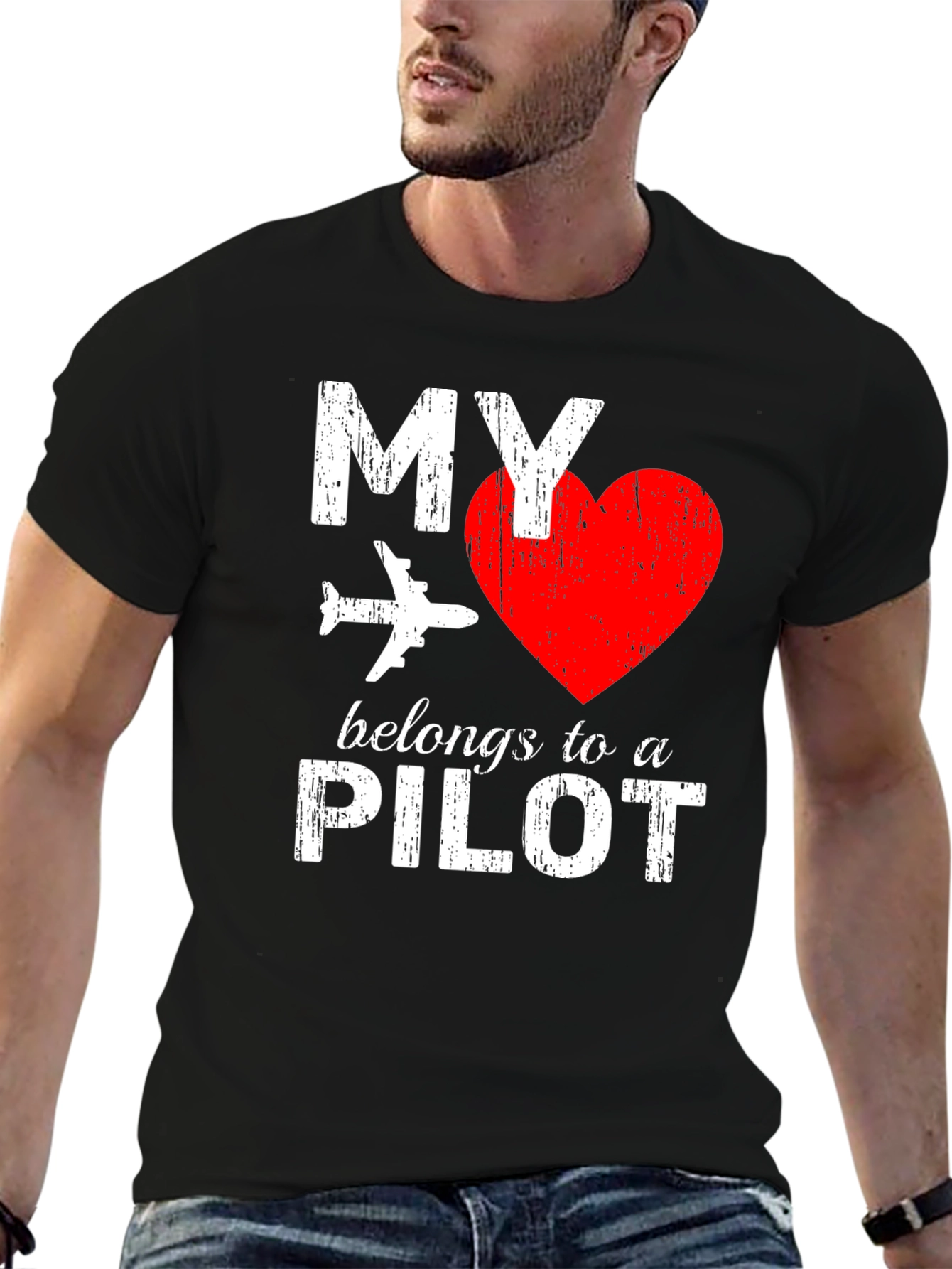 My Heart Belongs to a Pilot T-Shirt
