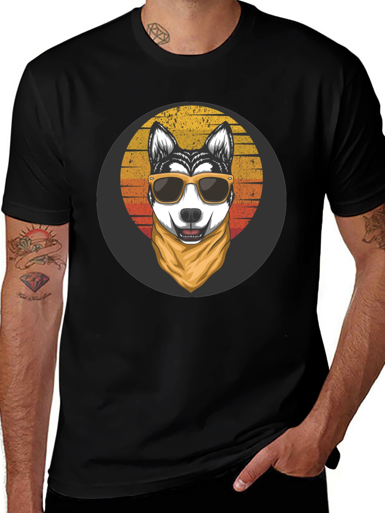 Cool Dog Graphic Tee - Stylish Black Shirt