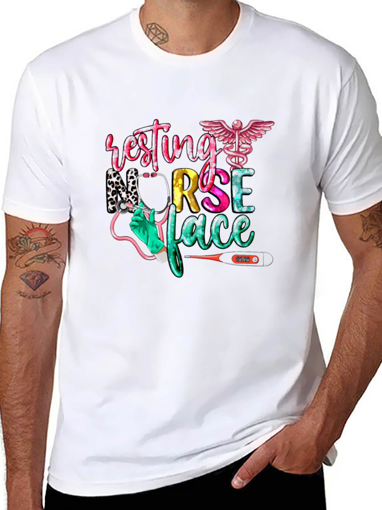 Resting Nurse Face Graphic T-Shirt