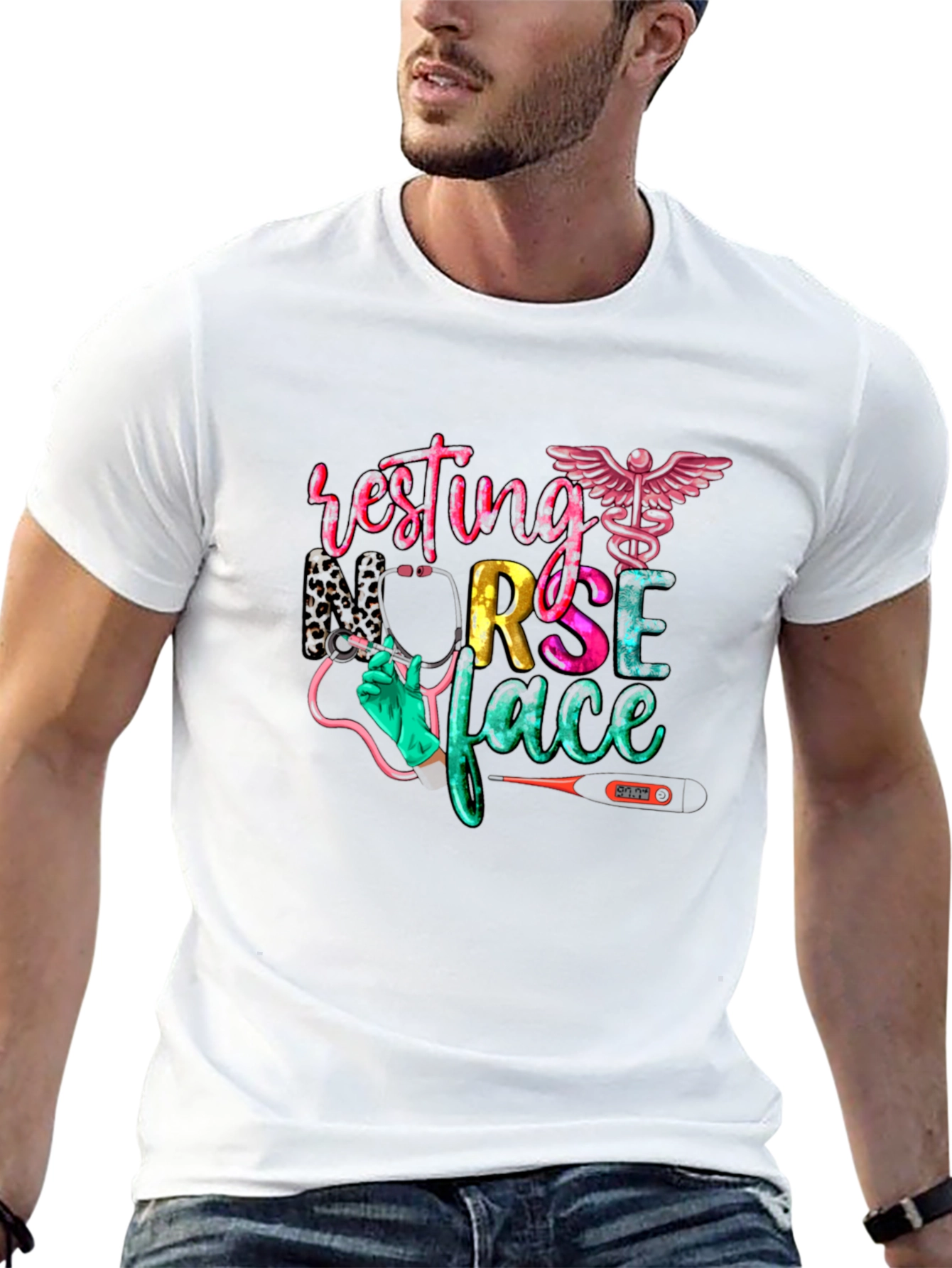 Resting Nurse Face Graphic T-Shirt