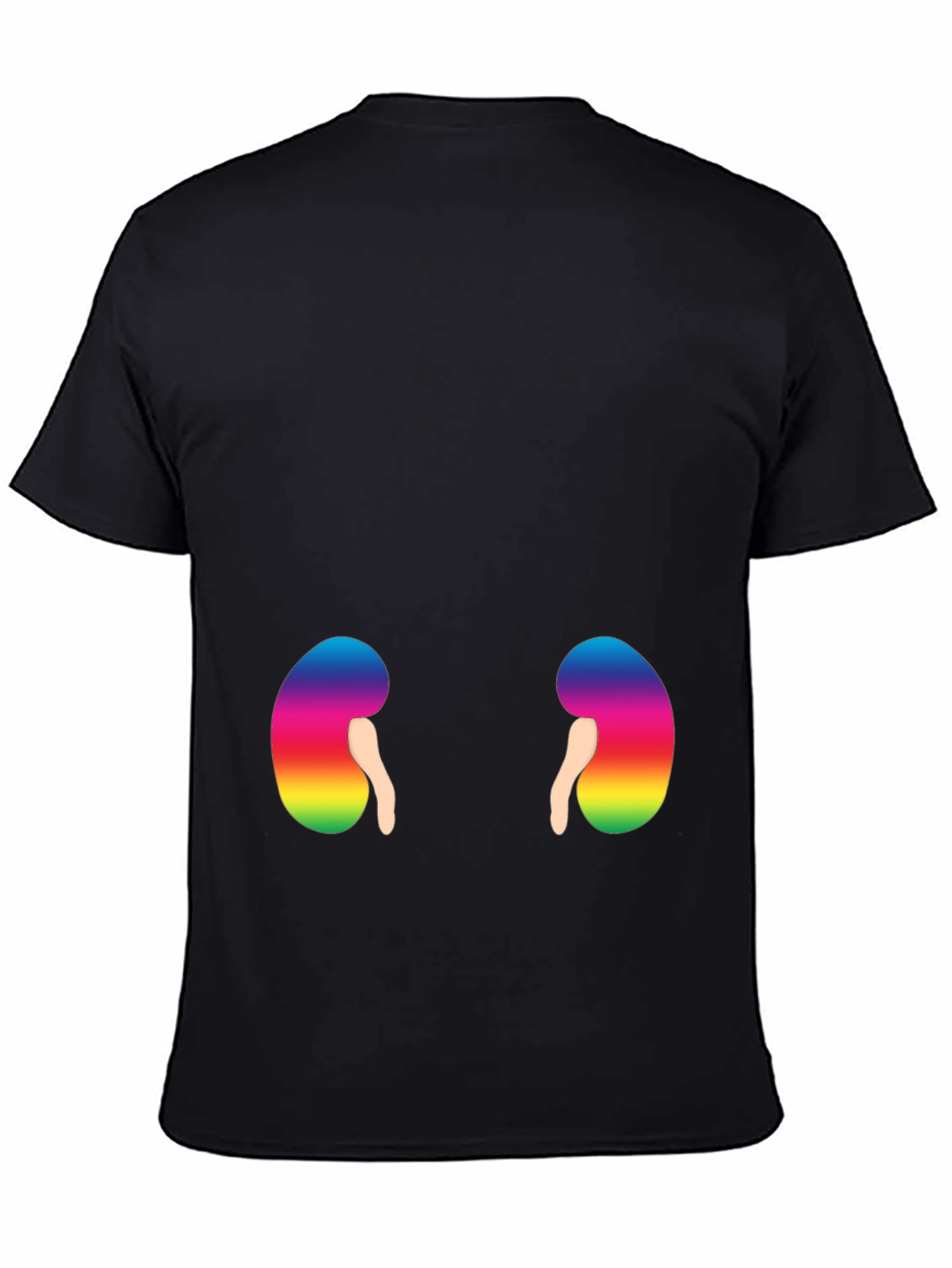 Rainbow Kidney Graphic T-Shirt - Black