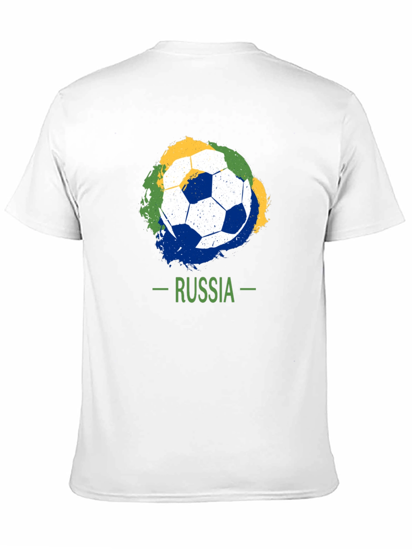 Russia Soccer T-Shirt: Black Tee with Ball Graphic
