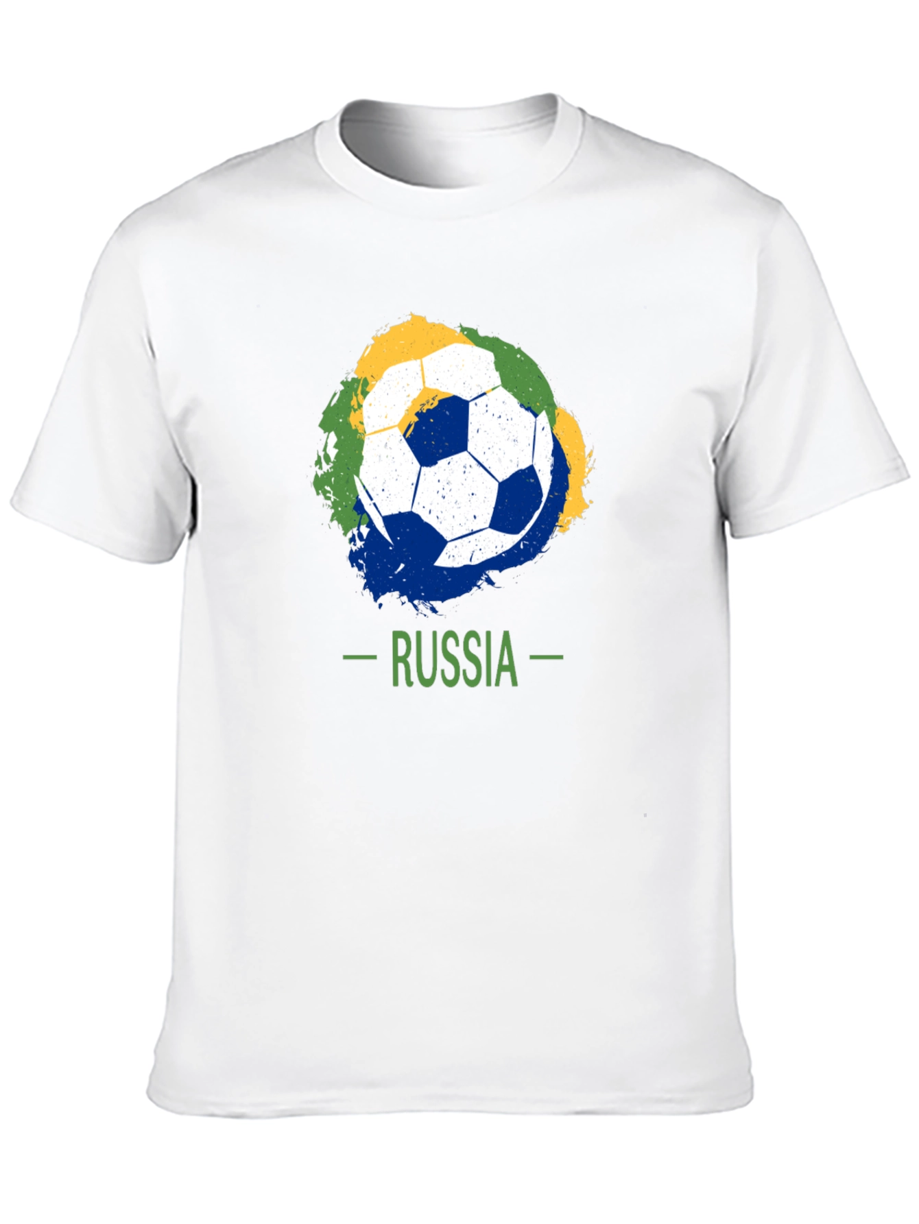Russia Soccer T-Shirt: Black Tee with Ball Graphic