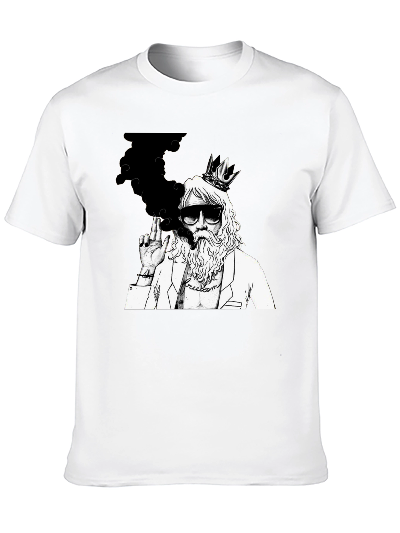 King Smoker Graphic Tee - Black Cotton Blend
