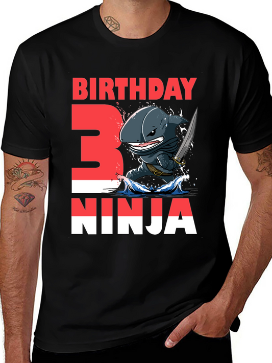 Birthday Ninja Shark Graphic Tee