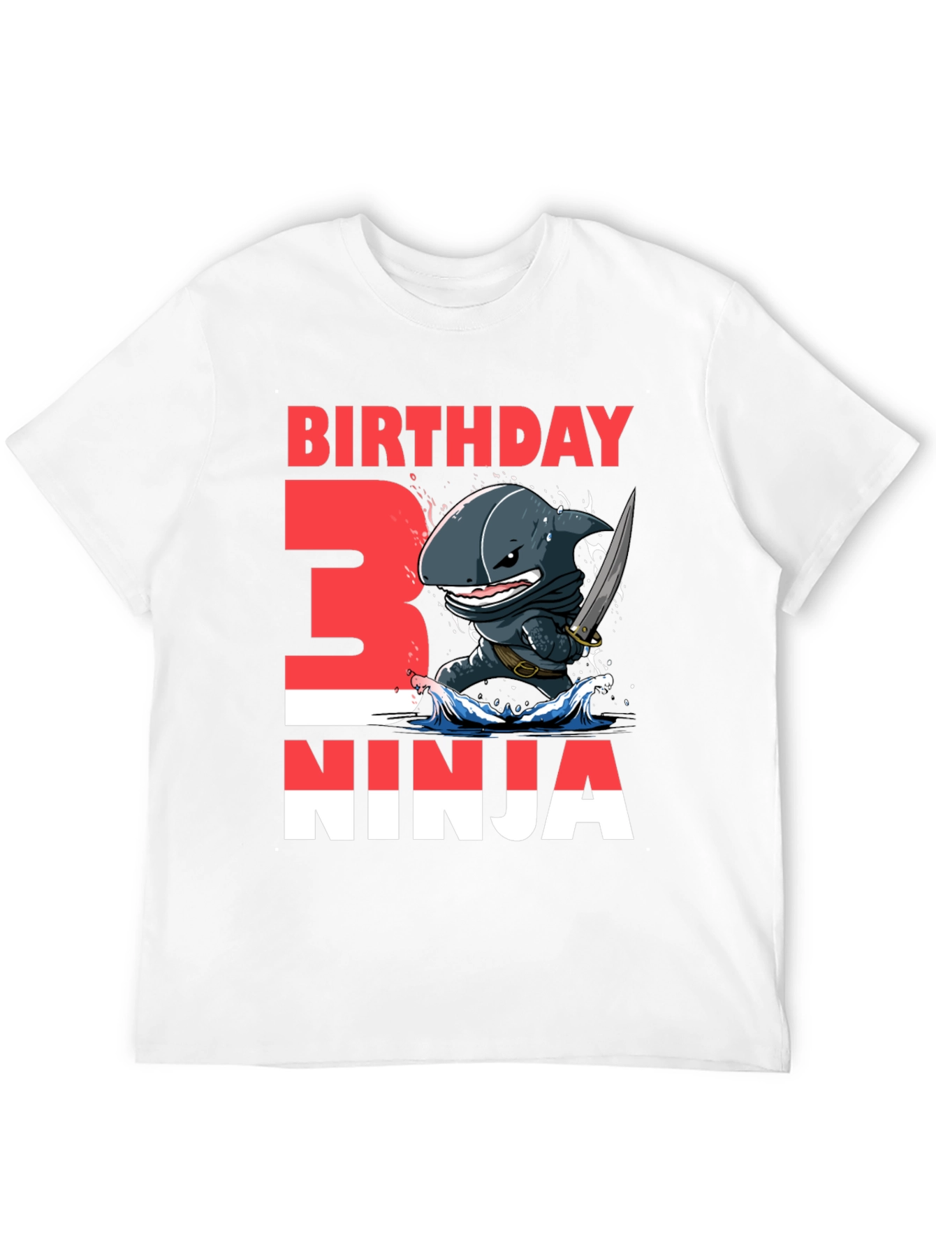 Birthday Ninja Shark Graphic Tee