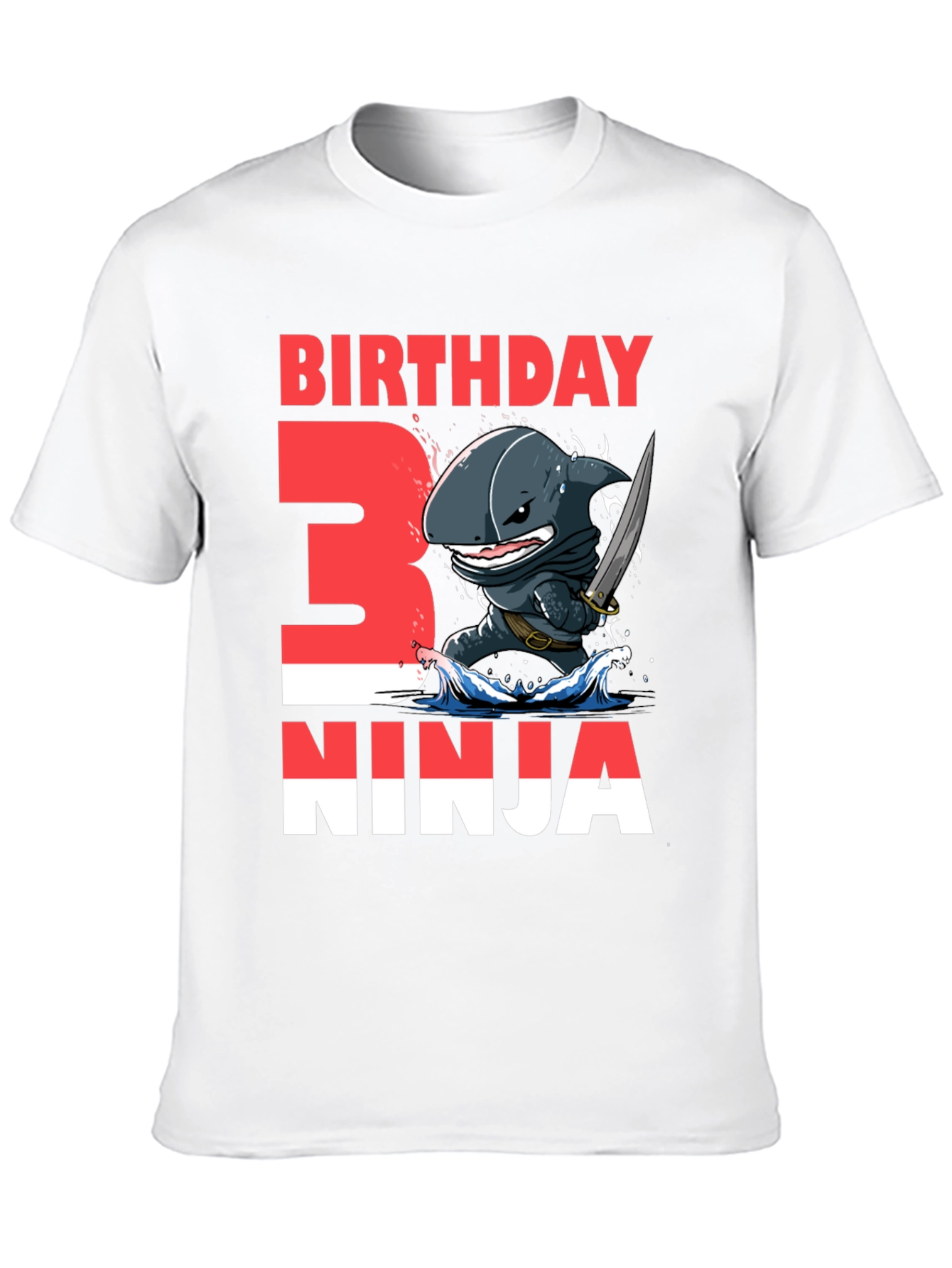Birthday Ninja Shark Graphic Tee