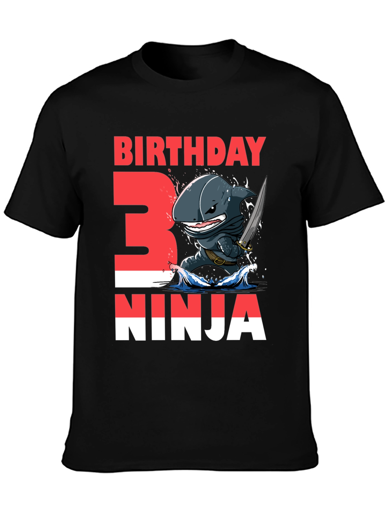 Birthday Ninja Shark Graphic Tee
