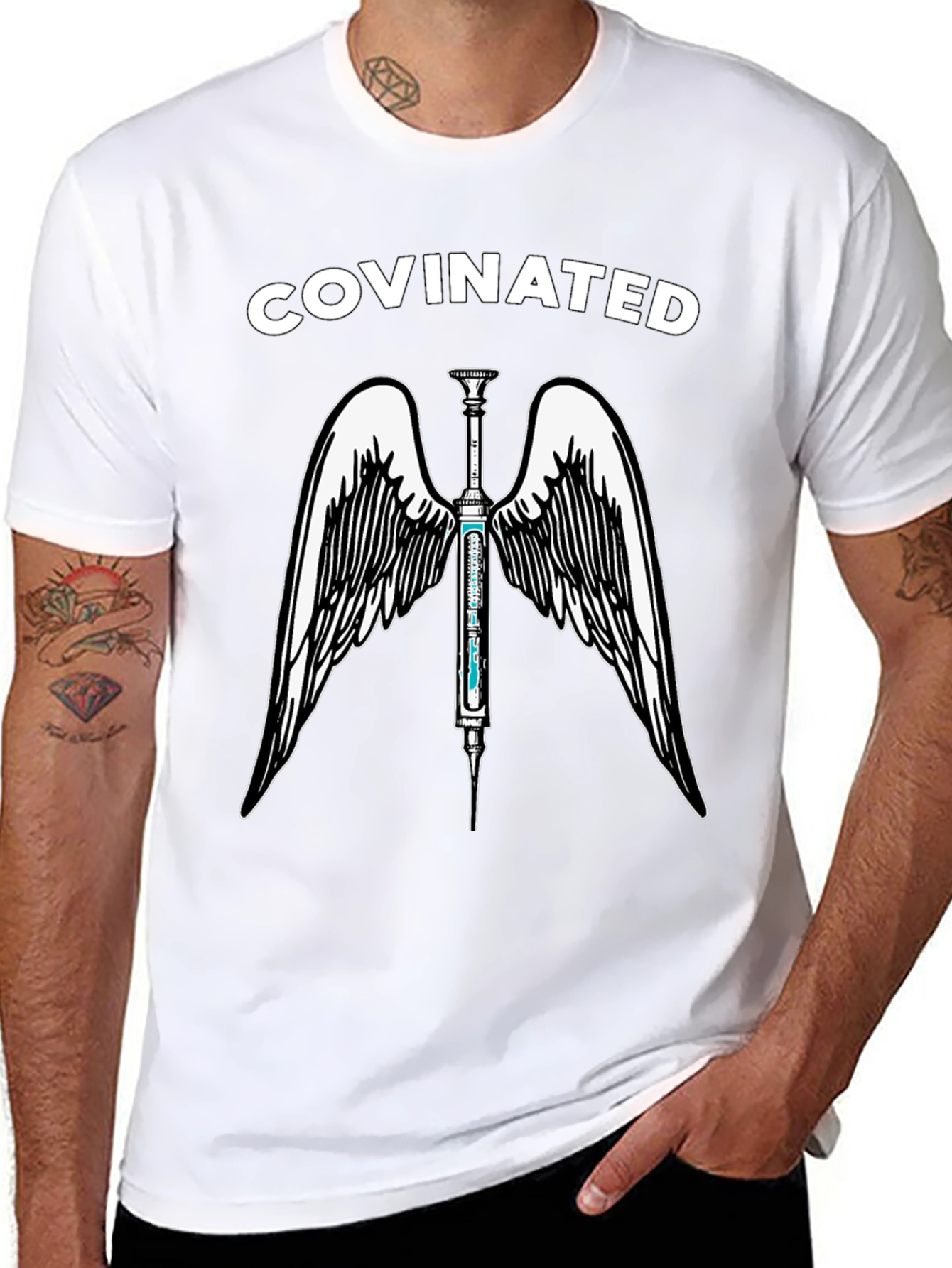 Covinated Angel Wings Graphic Tee