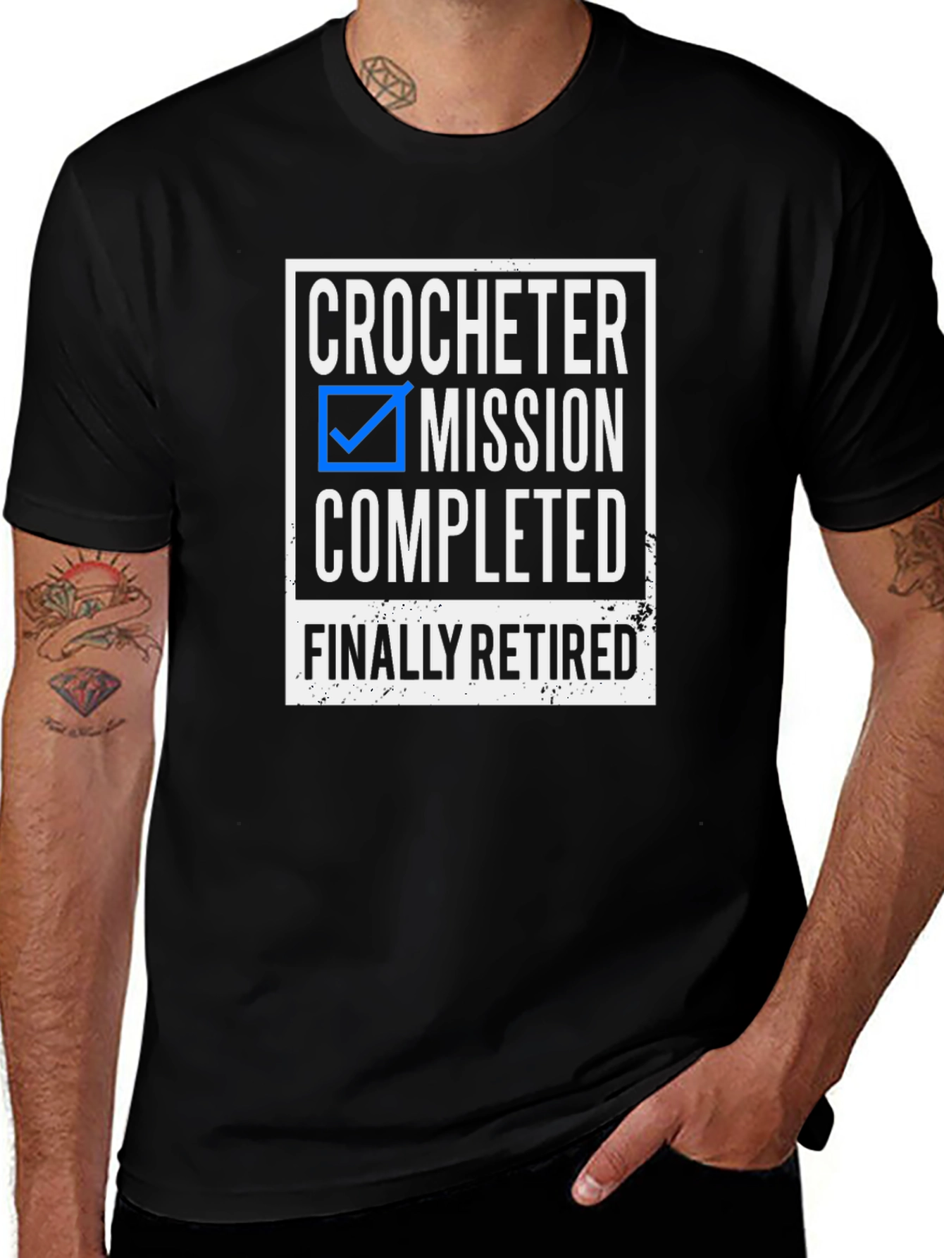 Crocheter Mission Completed Retired T-Shirt