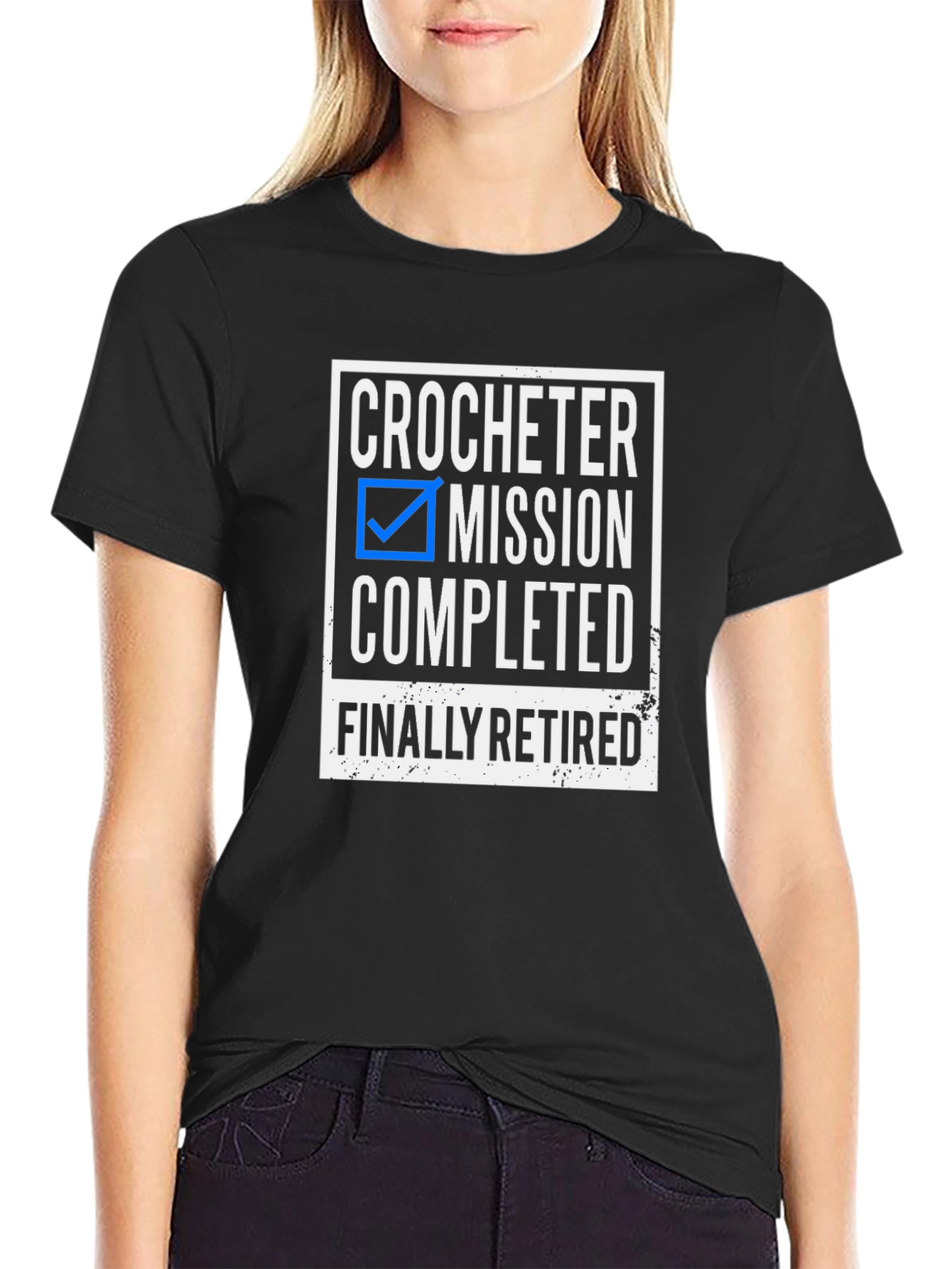Crocheter Mission Completed Retired T-Shirt