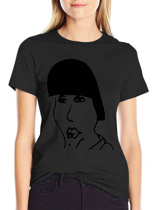 Abstract Face Graphic Black T-Shirt