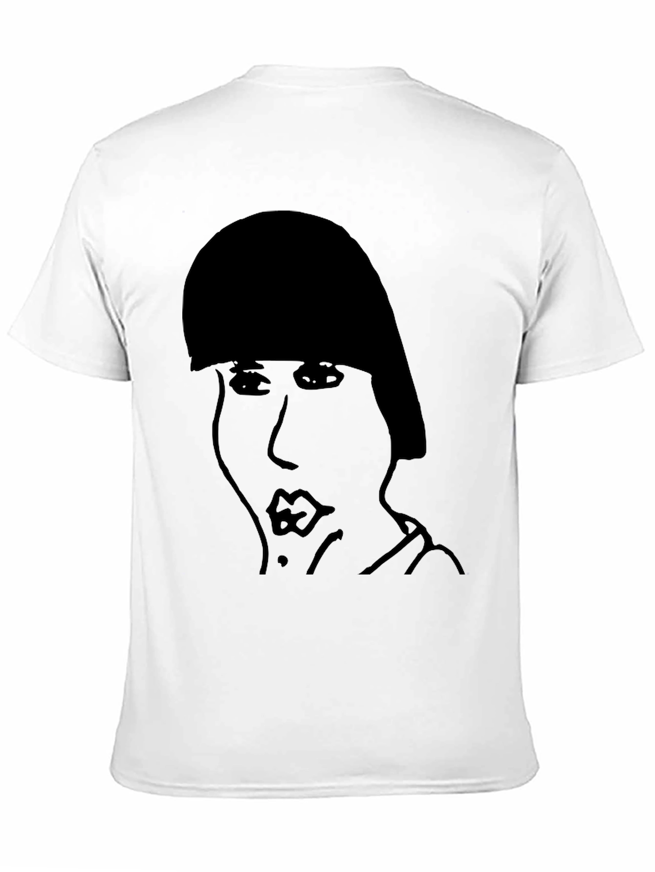Abstract Face Graphic Black T-Shirt