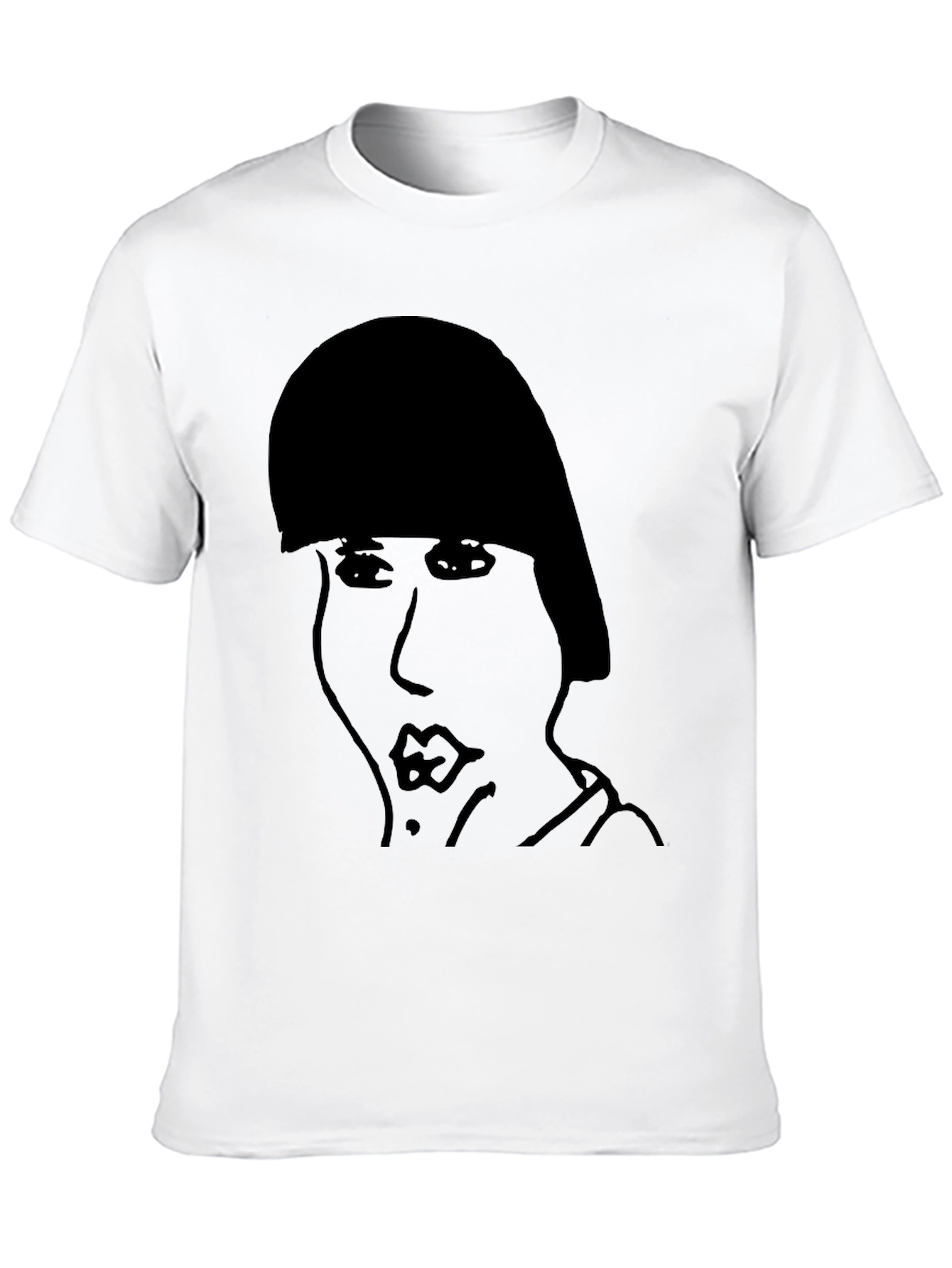 Abstract Face Graphic Black T-Shirt