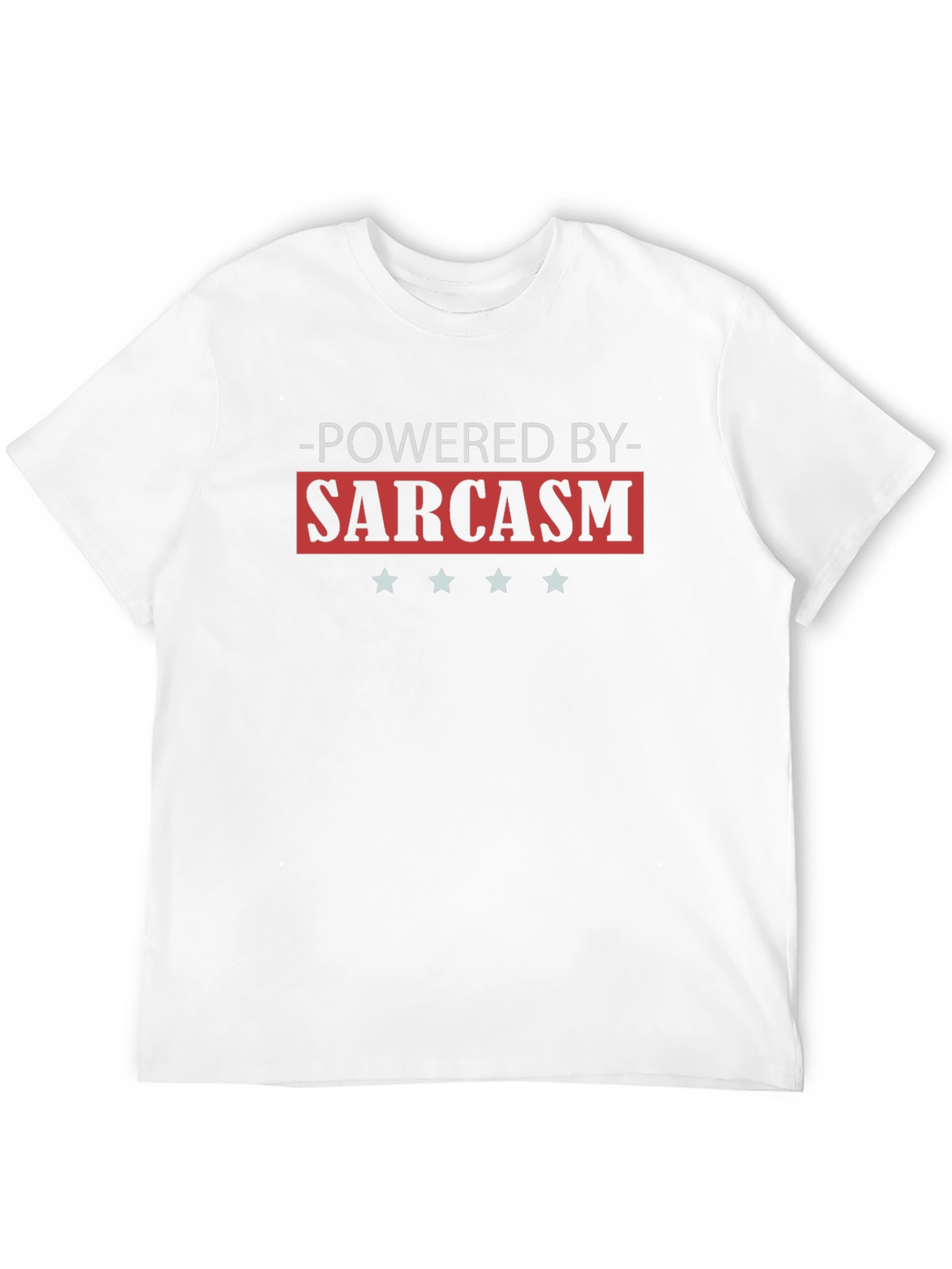 Powered by Sarcasm Graphic Tee - Black Cotton T-Shirt