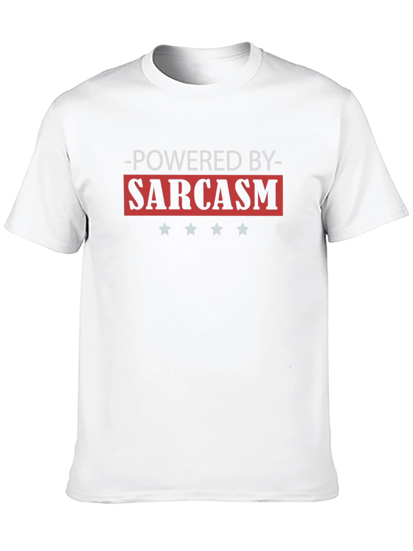 Powered by Sarcasm Graphic Tee - Black Cotton T-Shirt