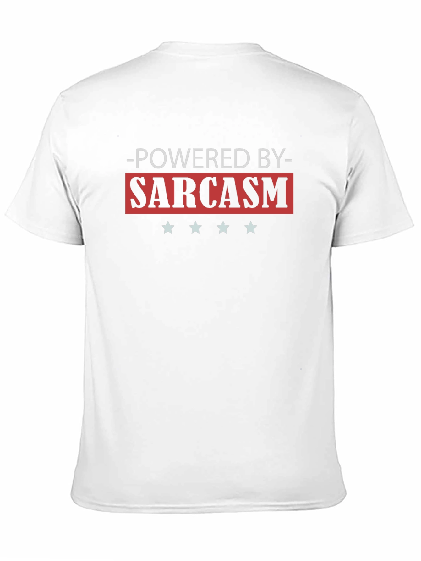 Powered by Sarcasm Graphic Tee - Black Cotton T-Shirt