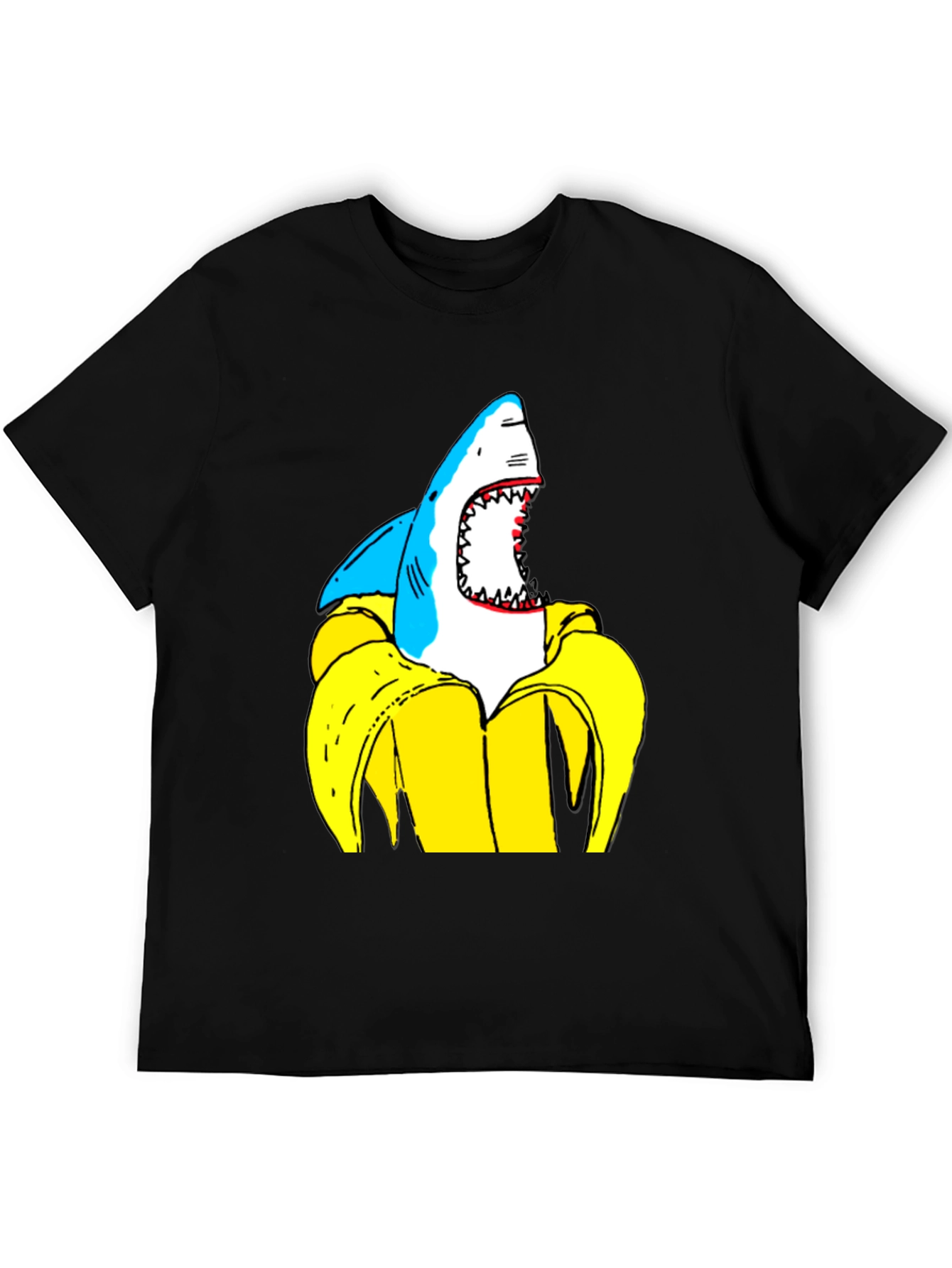 Shark Banana Funny Graphic T-Shirt