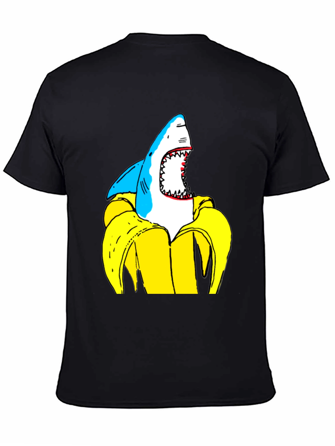 Shark Banana Funny Graphic T-Shirt