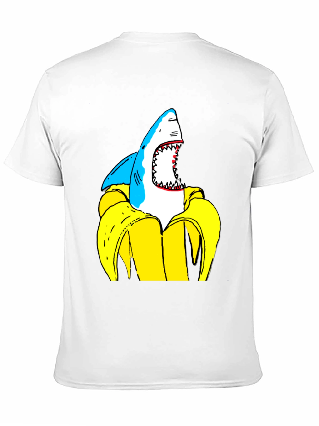 Shark Banana Funny Graphic T-Shirt
