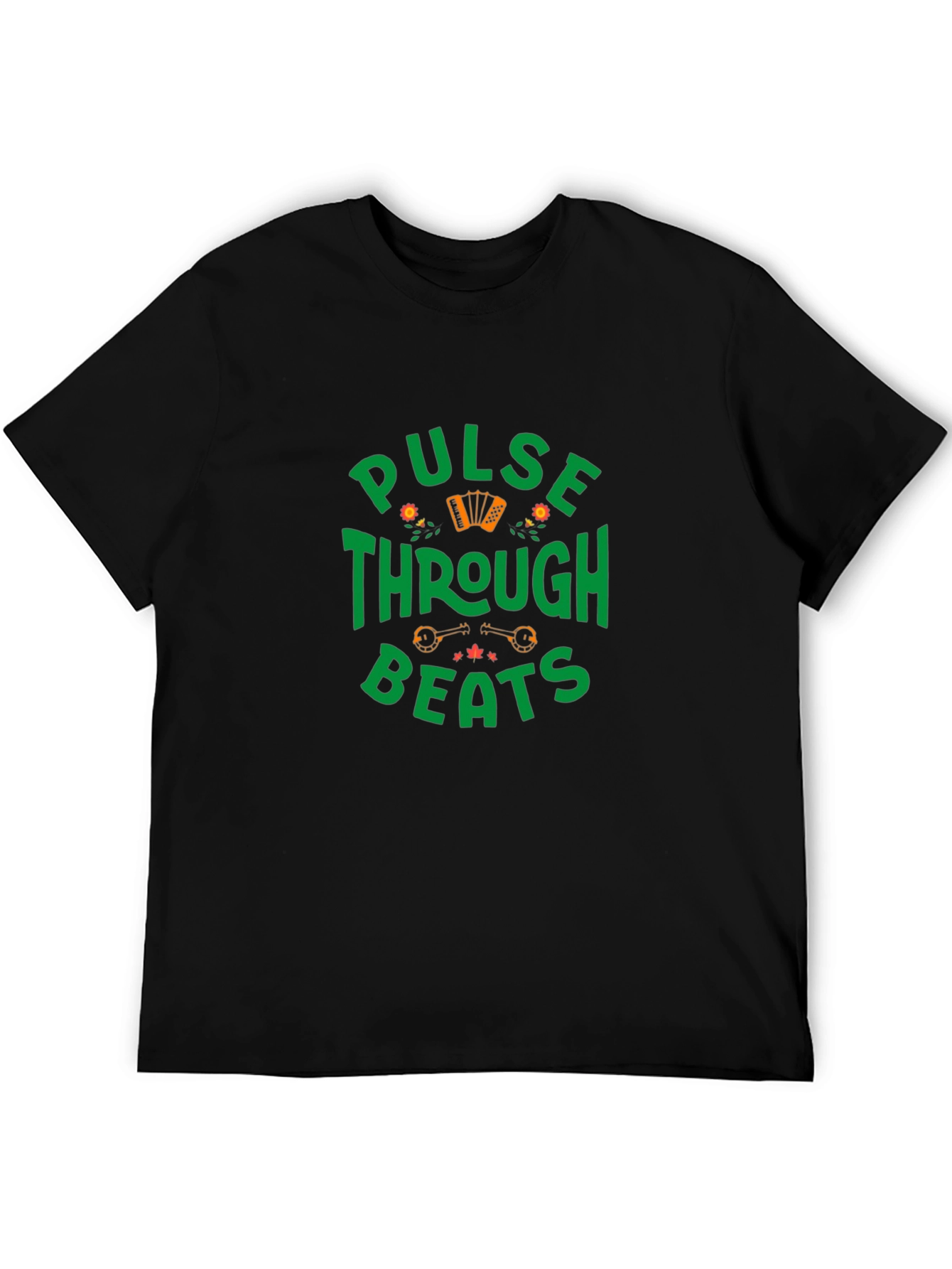 Pulse Through Beats Graphic T-Shirt - Black
