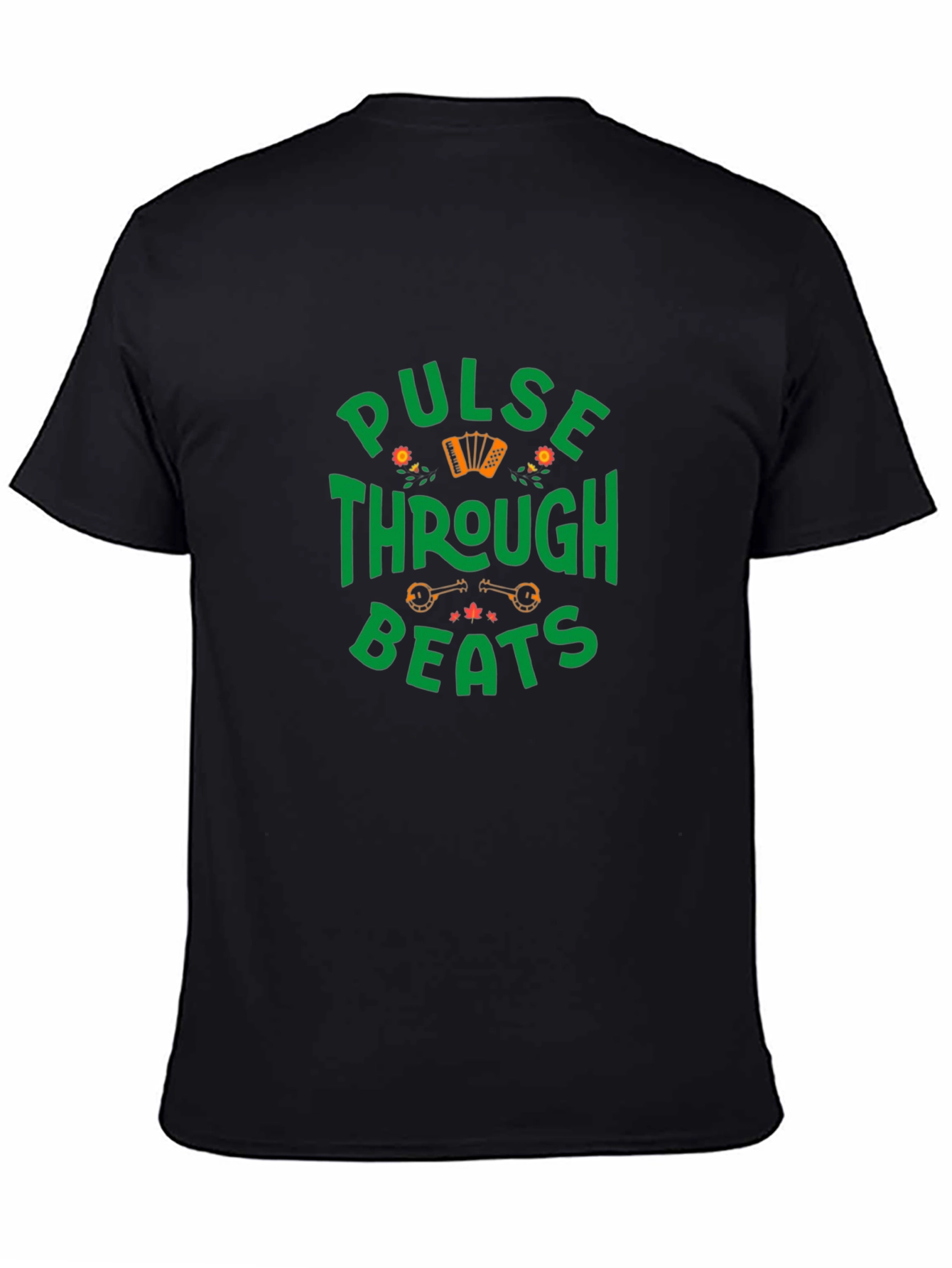Pulse Through Beats Graphic T-Shirt - Black