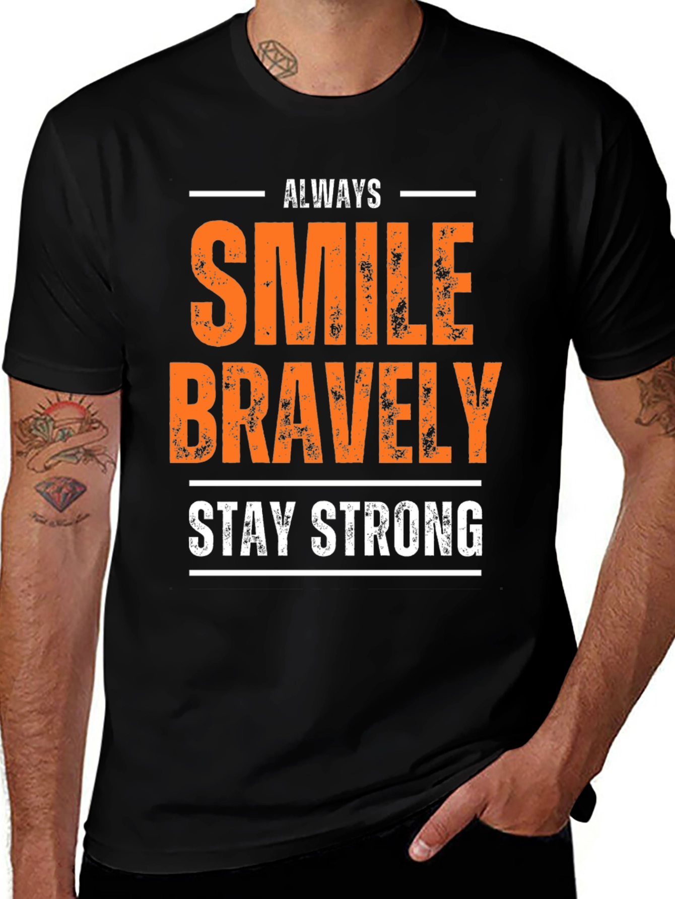 Always Smile Bravely T-Shirt Motivational Tee