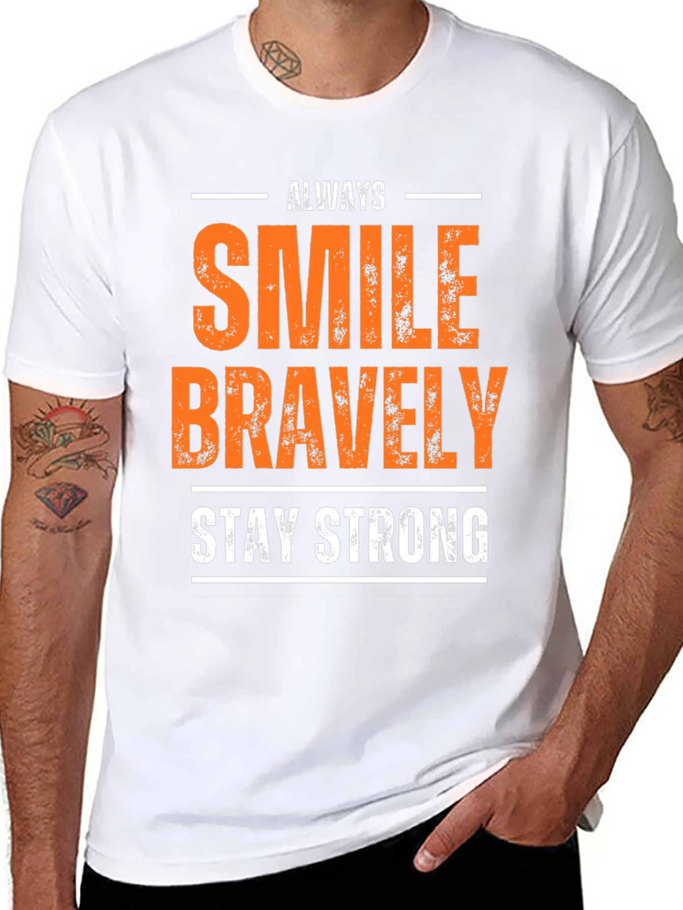 Always Smile Bravely T-Shirt Motivational Tee