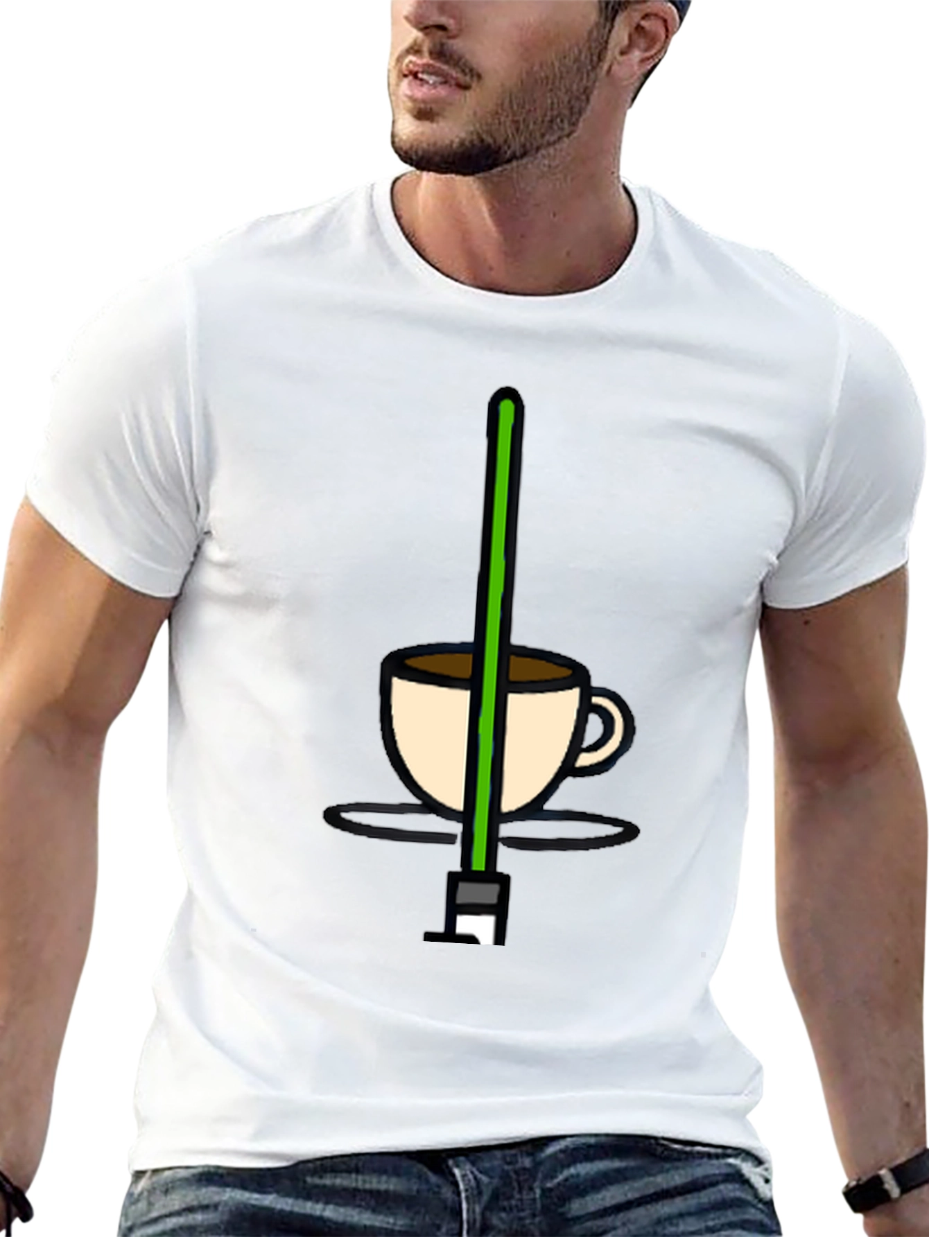 Coffee Saber T-Shirt - Geeky Novelty Tee