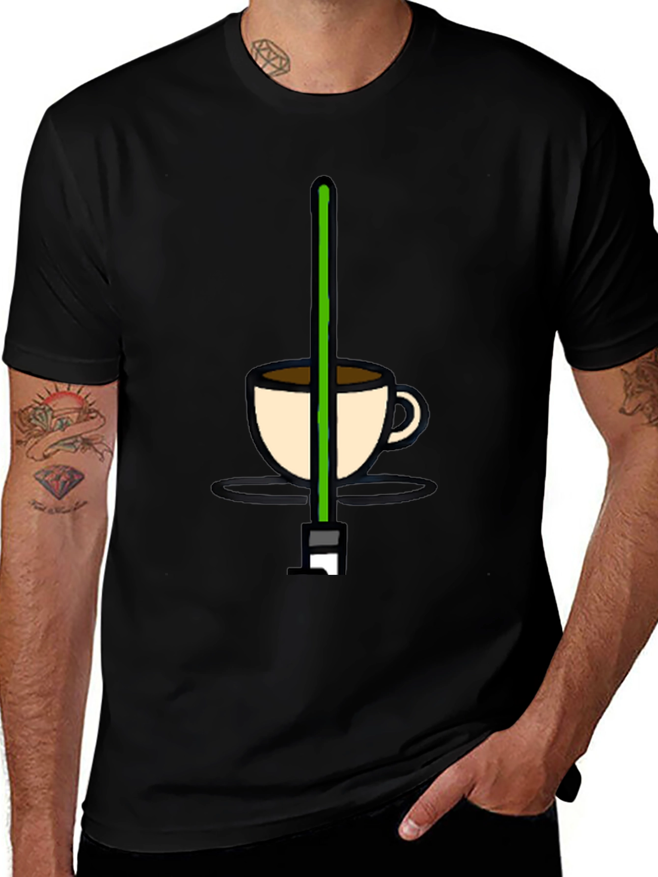 Coffee Saber T-Shirt - Geeky Novelty Tee