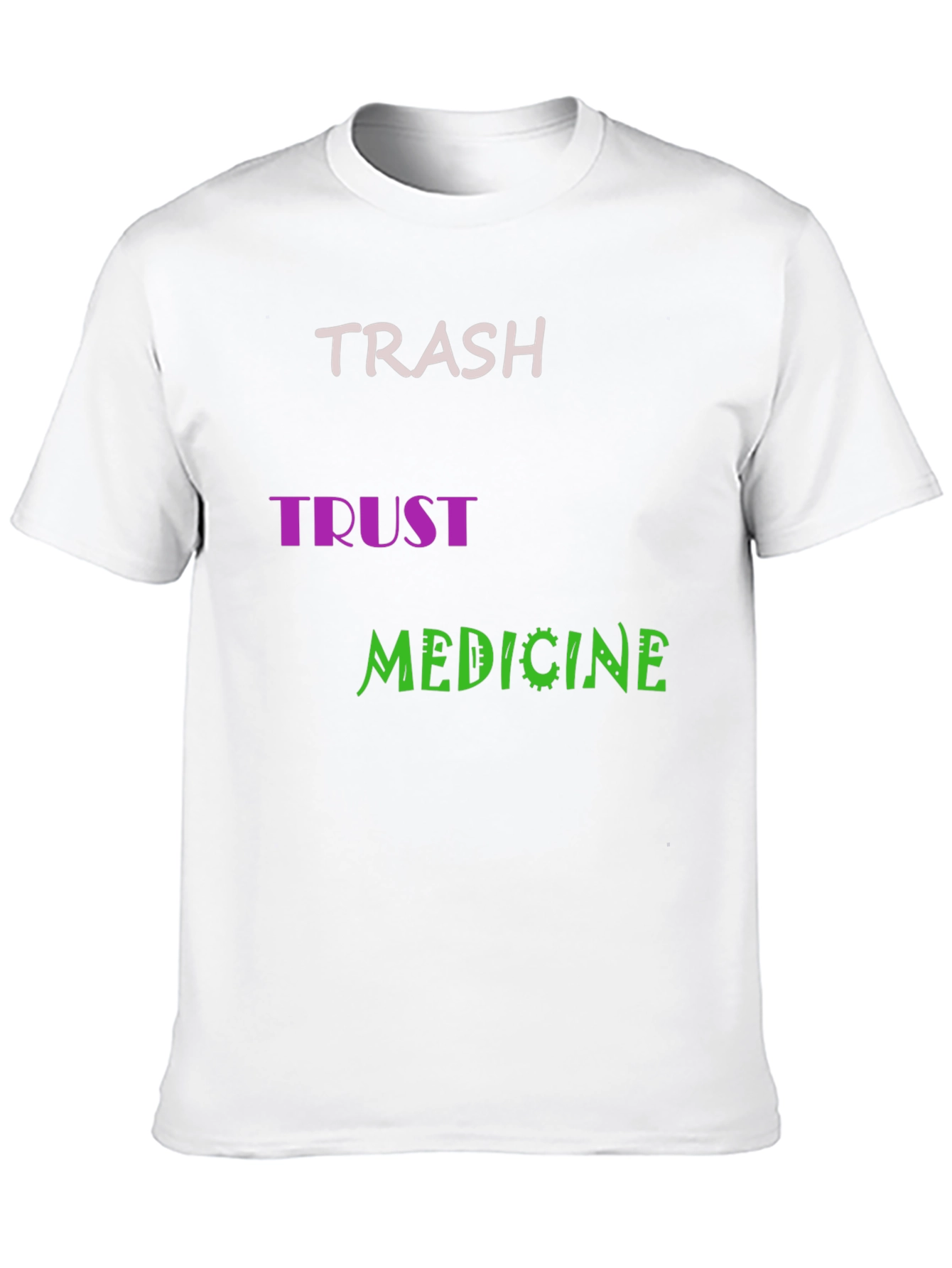 Trash Trust Medicine Mens Black Graphic Tee