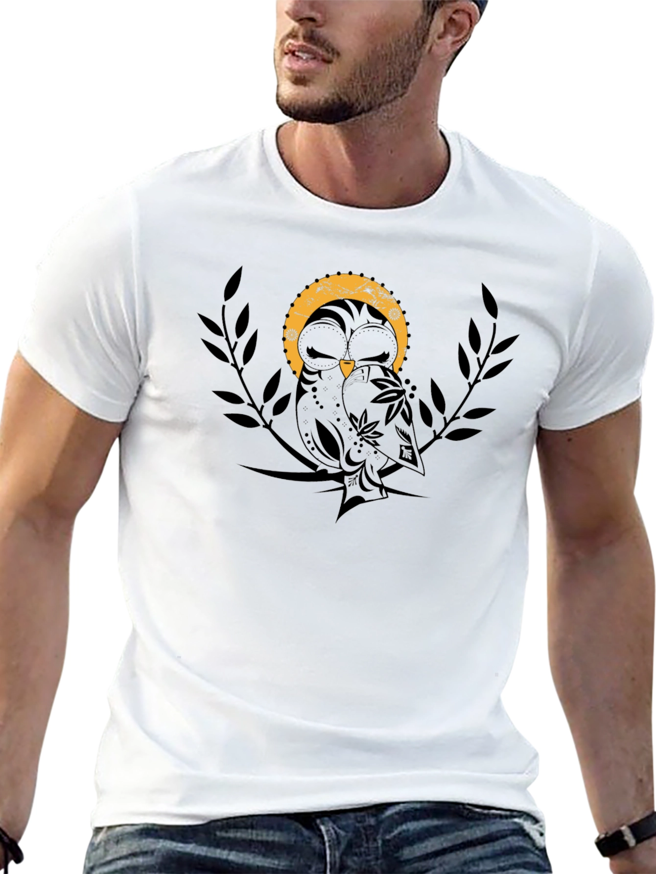 Owl Graphic Black T-Shirt