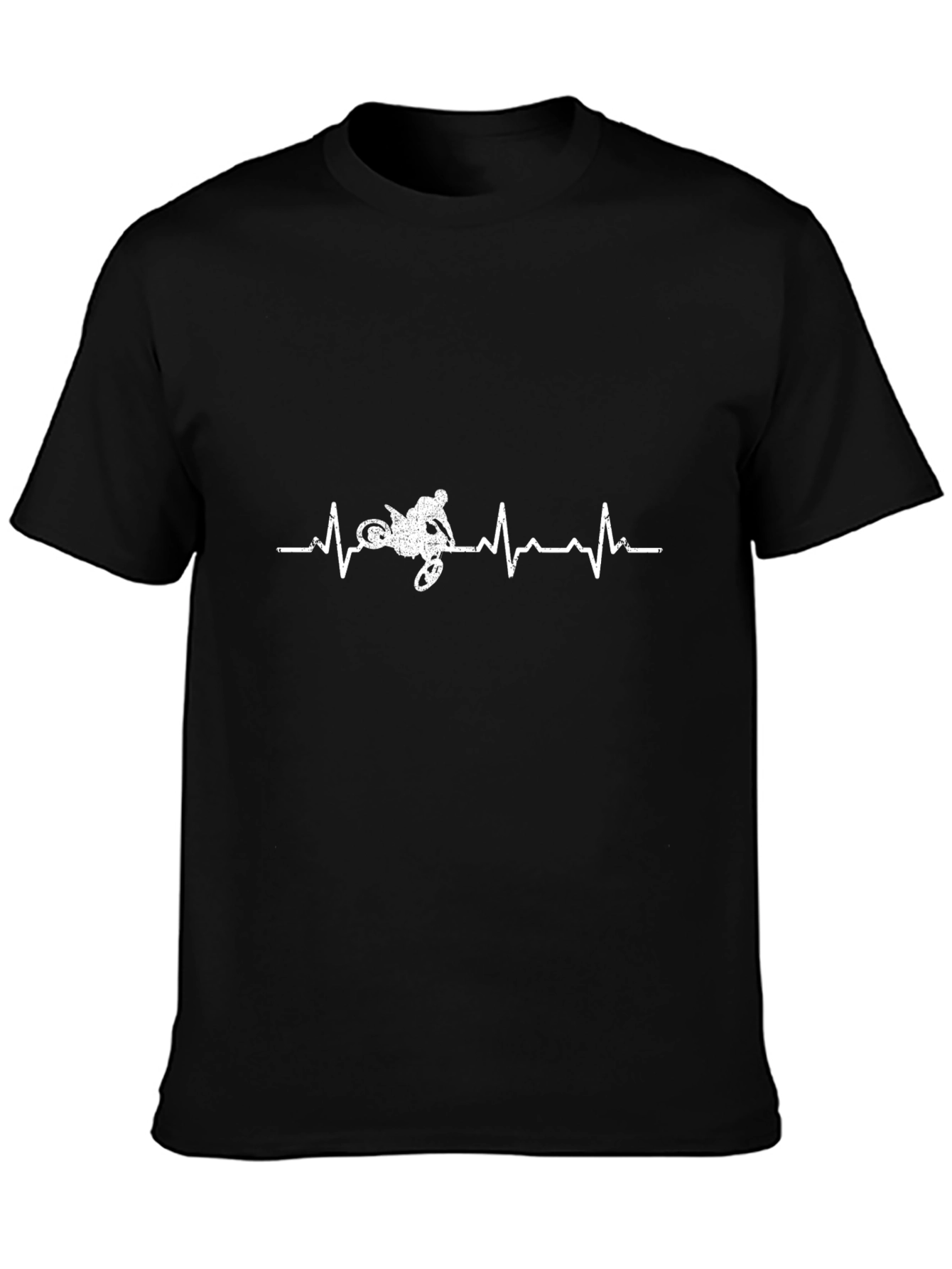 Motorcycle Heartbeat Graphic T-Shirt
