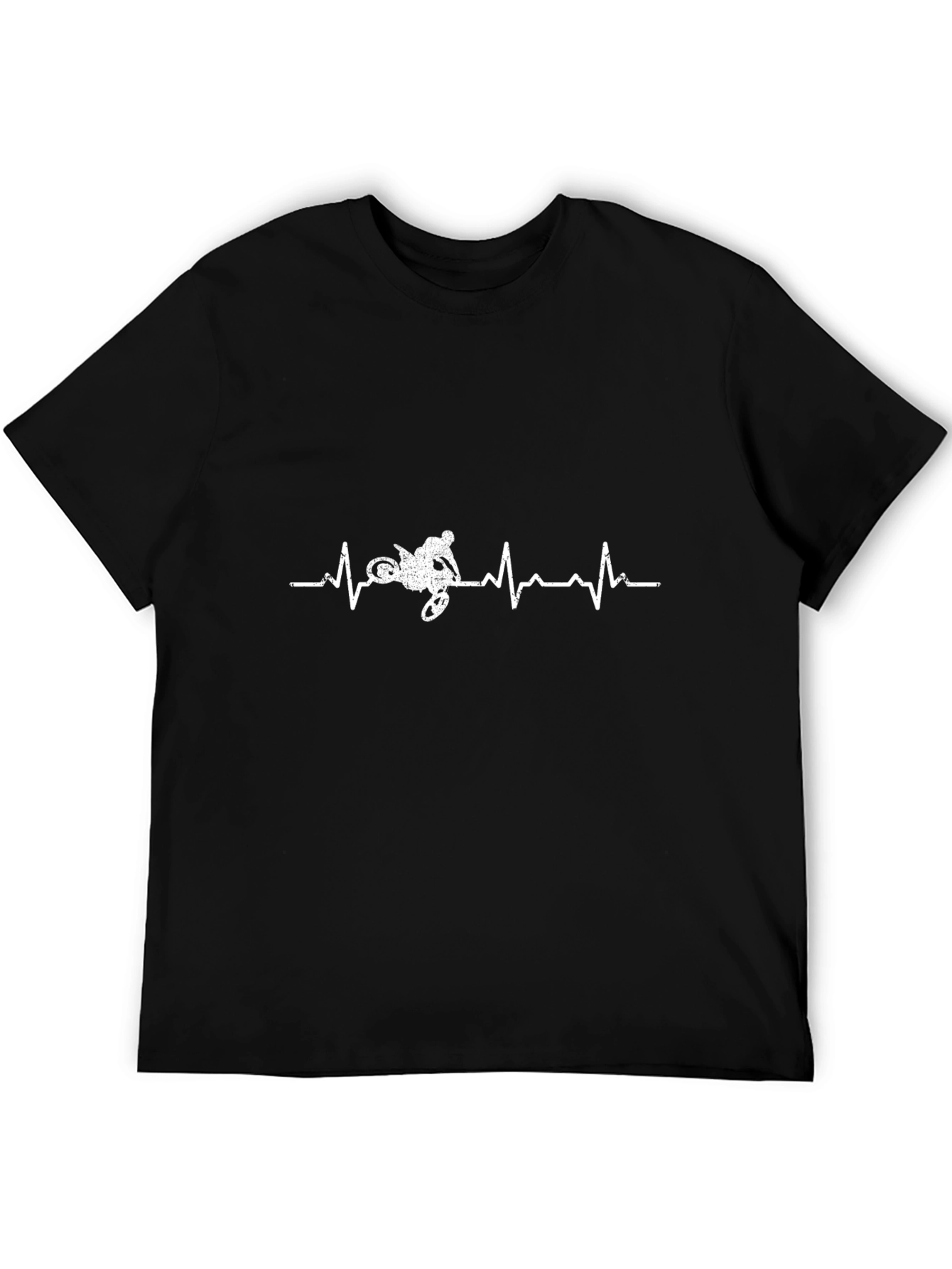 Motorcycle Heartbeat Graphic T-Shirt