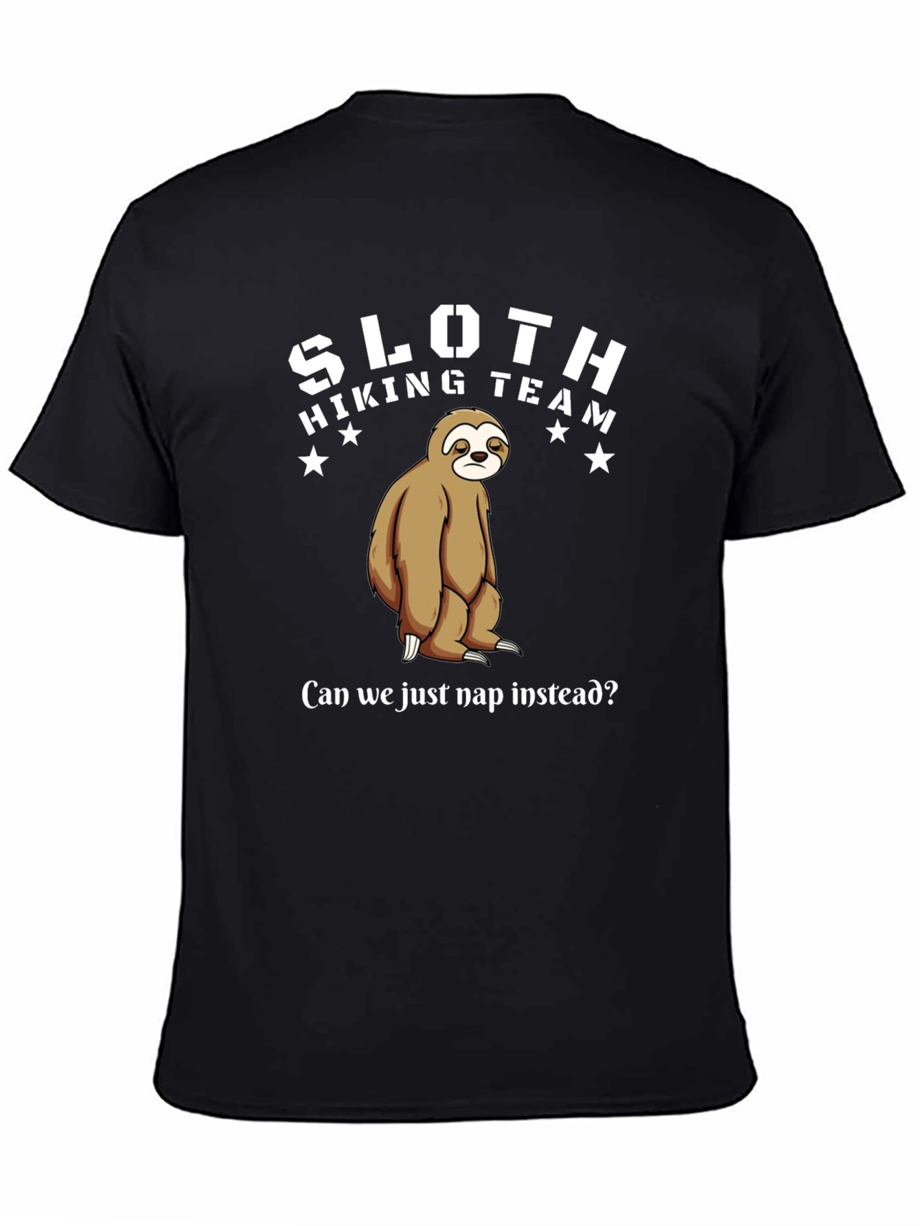 Sloth Hiking Team Funny Graphic Tee