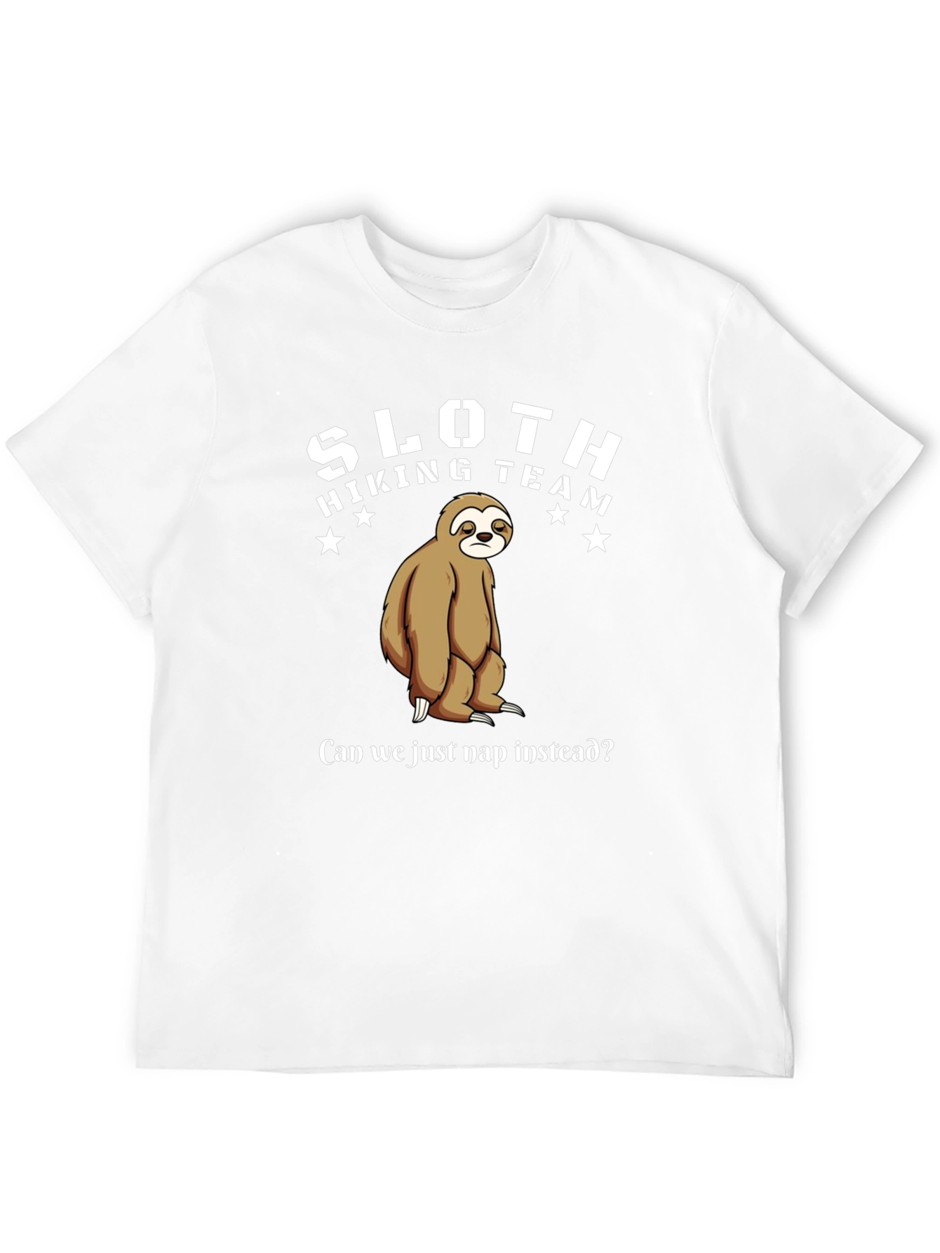 Sloth Hiking Team Funny Graphic Tee