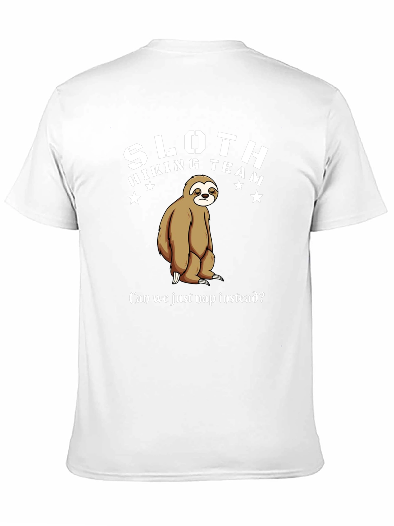 Sloth Hiking Team Funny Graphic Tee