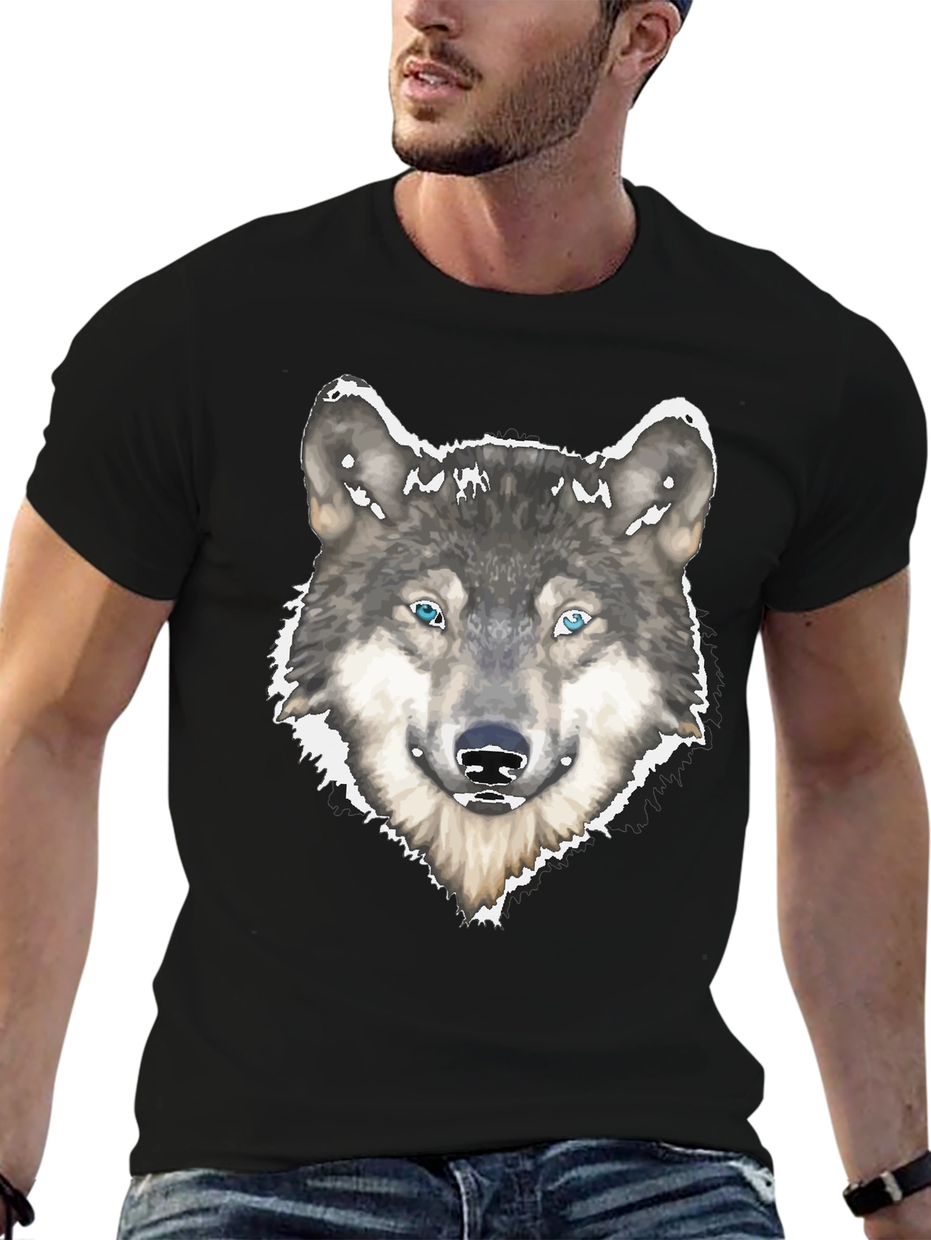 Wolf Graphic Print T-Shirt