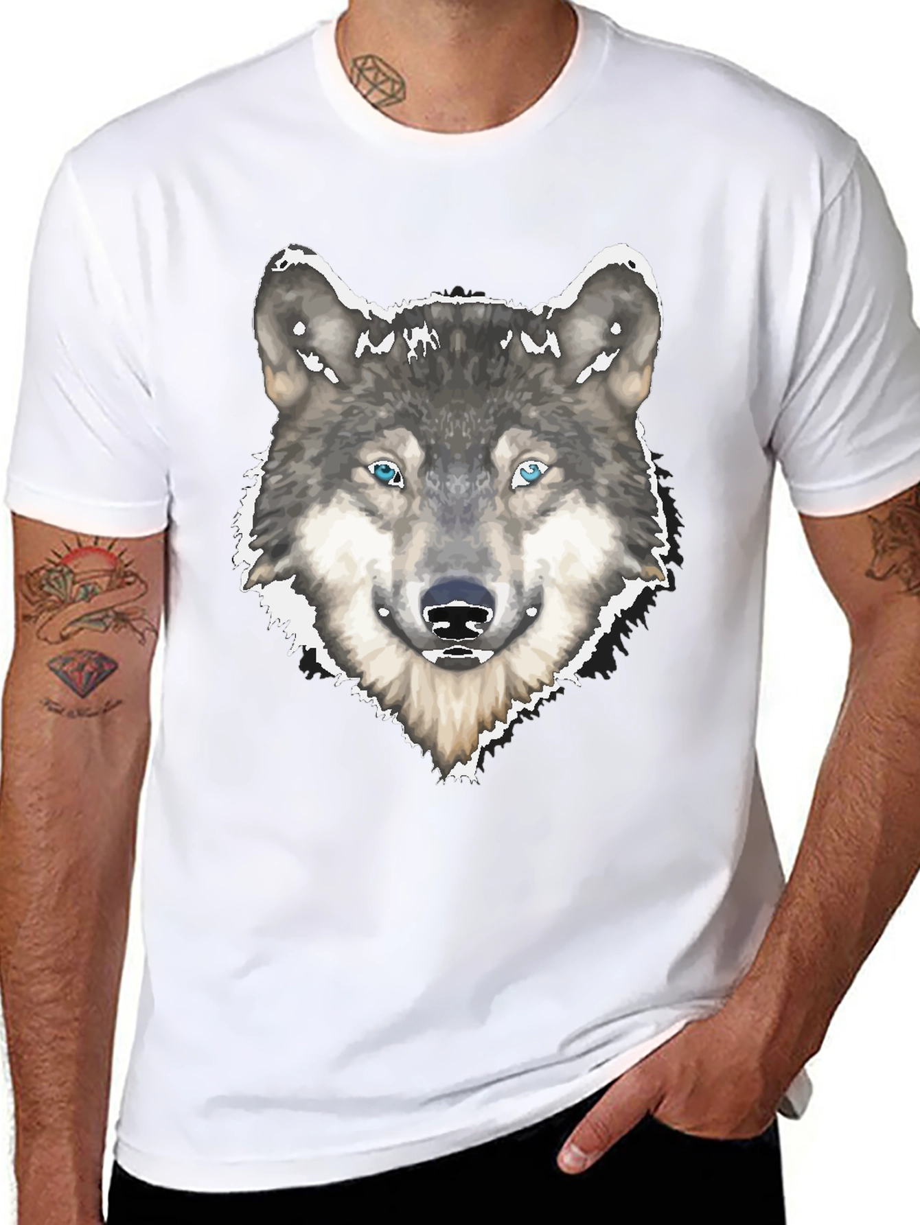 Wolf Graphic Print T-Shirt