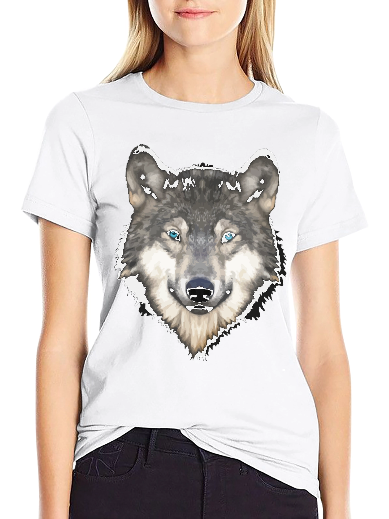 Wolf Graphic Print T-Shirt
