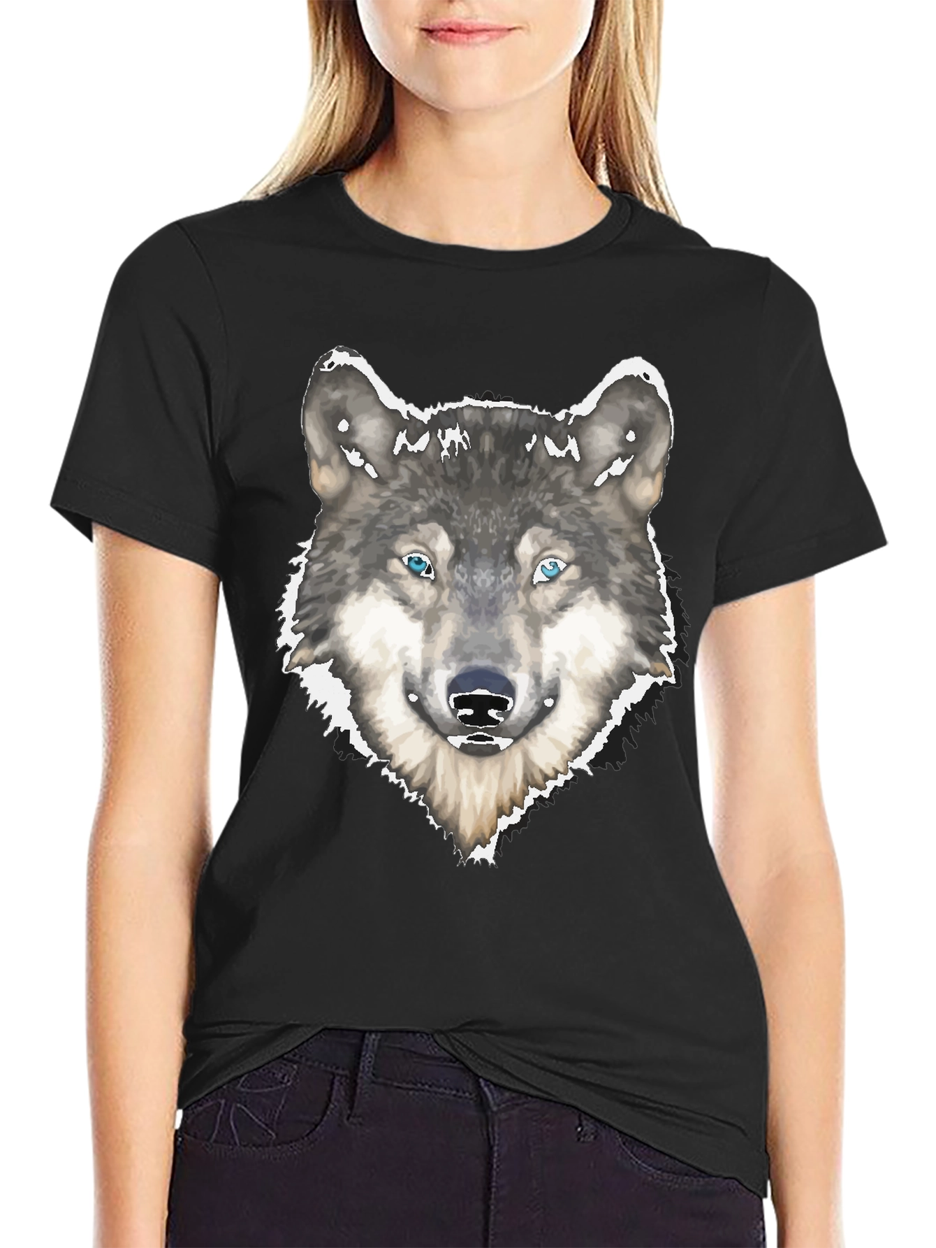 Wolf Graphic Print T-Shirt