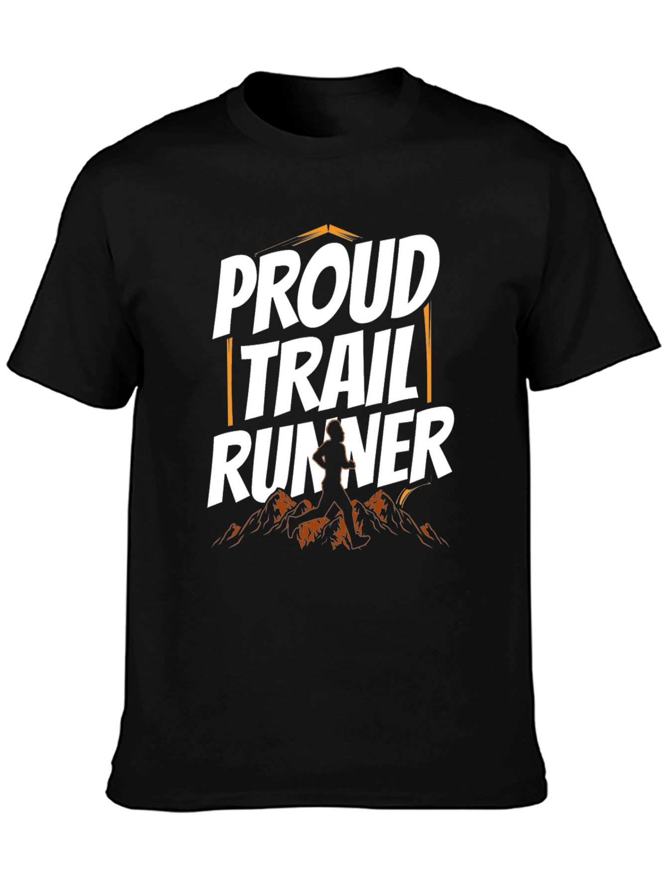 Proud Trail Runner Graphic T-Shirt - Mountain Design