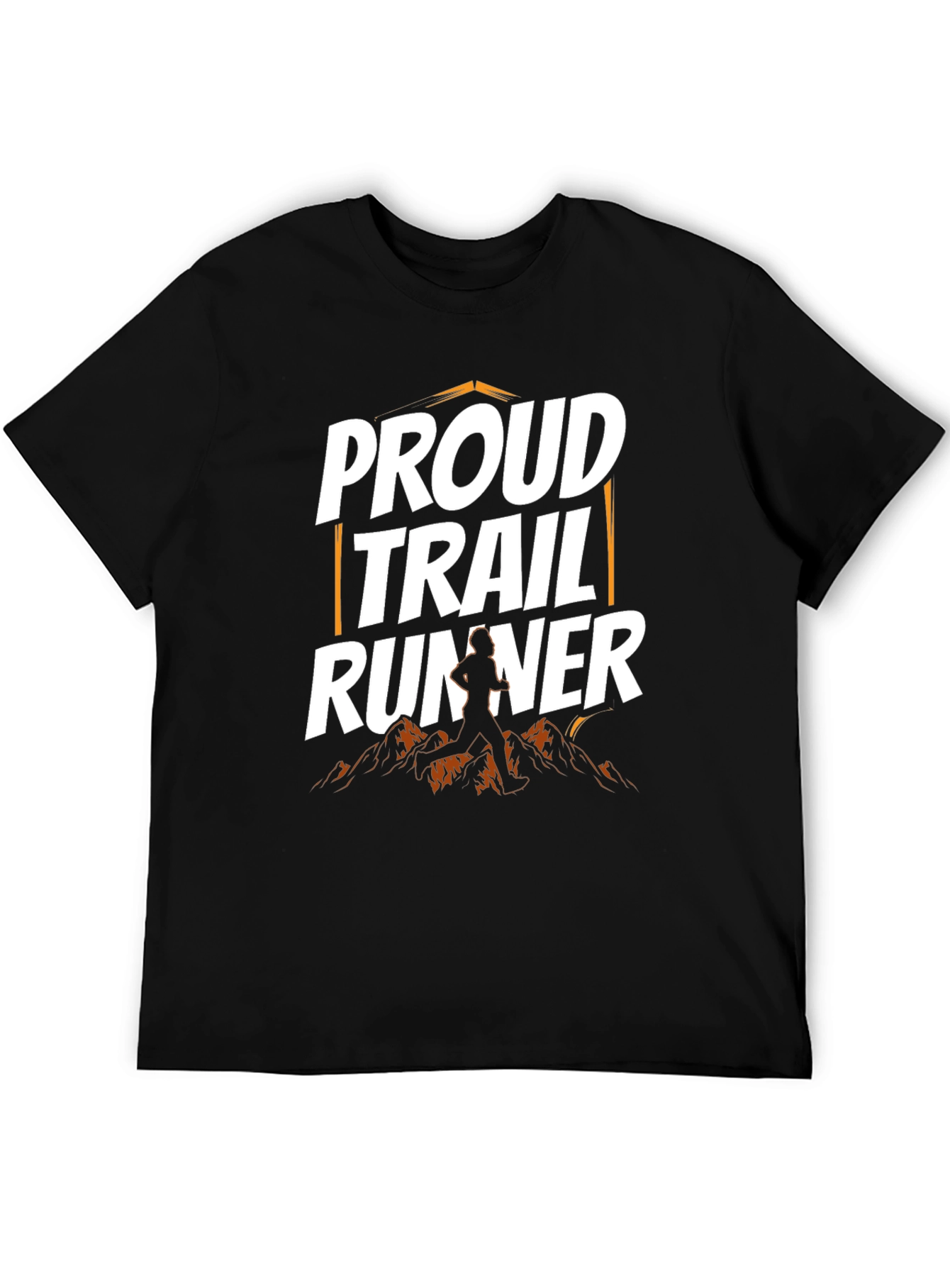 Proud Trail Runner Graphic T-Shirt - Mountain Design