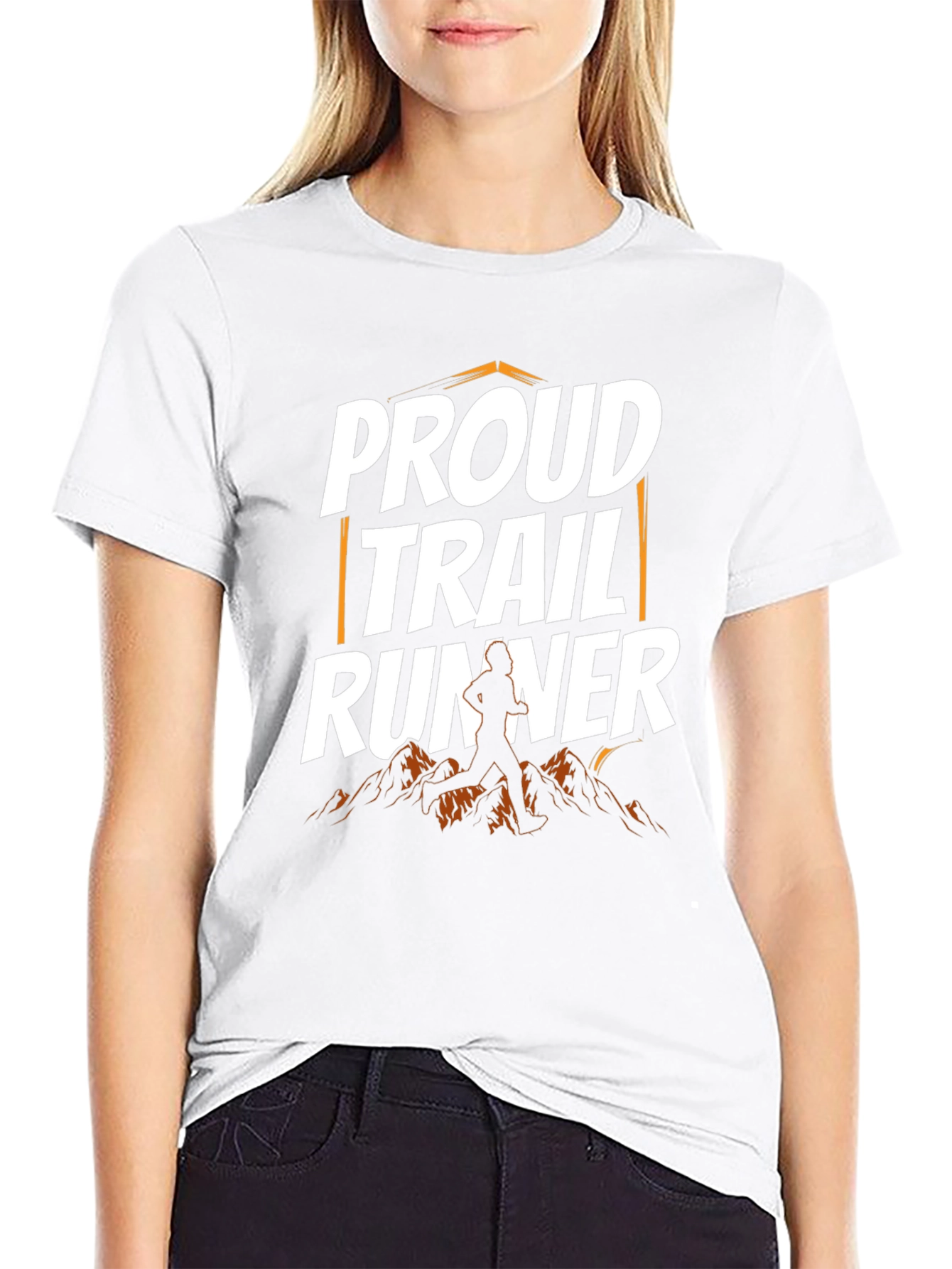 Proud Trail Runner Graphic T-Shirt - Mountain Design