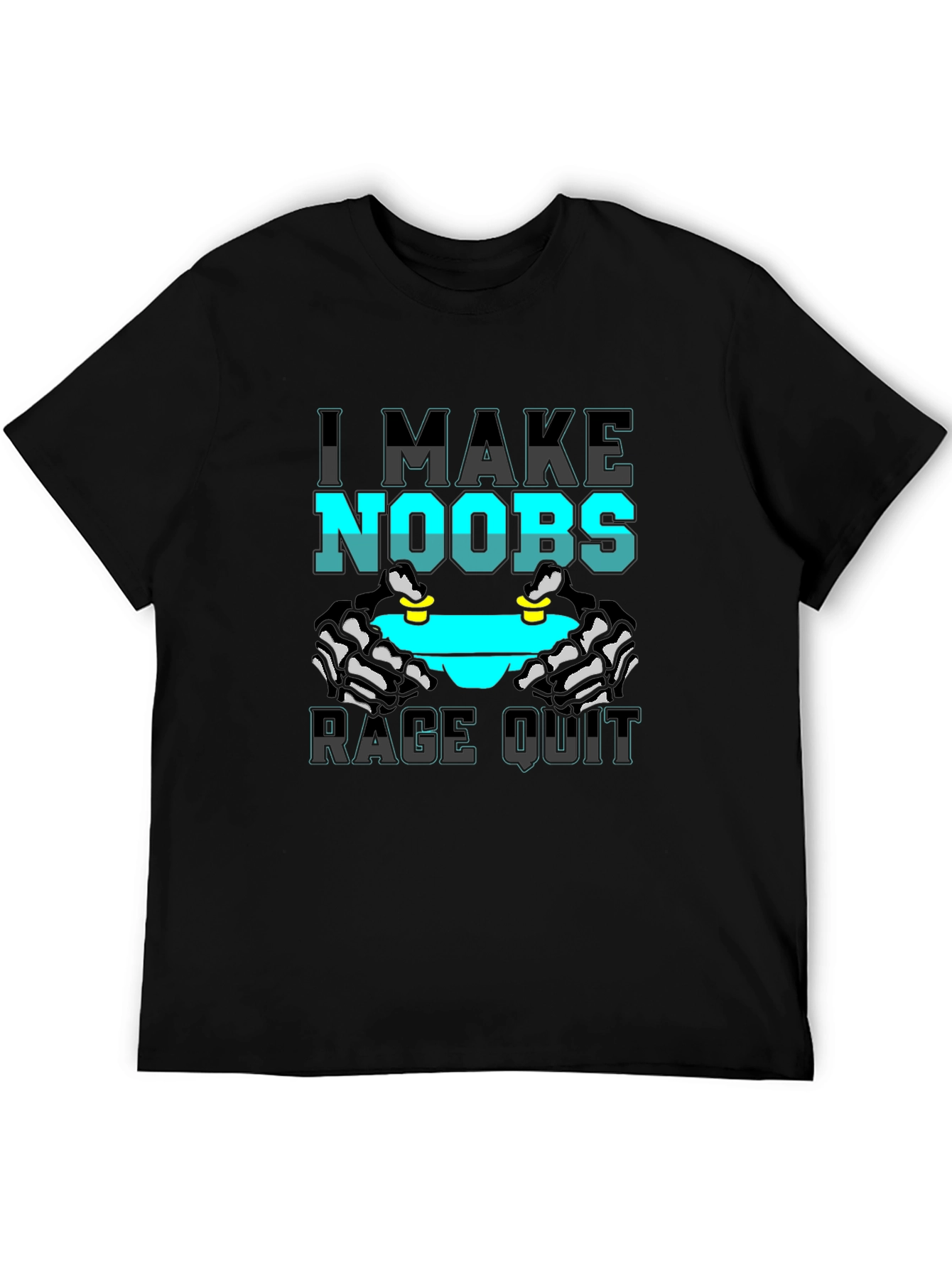 I Make Noobs Rage Quit Black T-Shirt