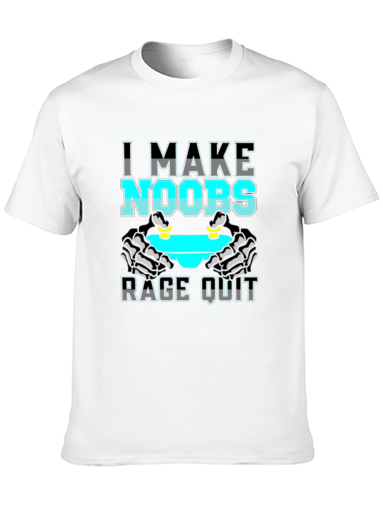 I Make Noobs Rage Quit Black T-Shirt